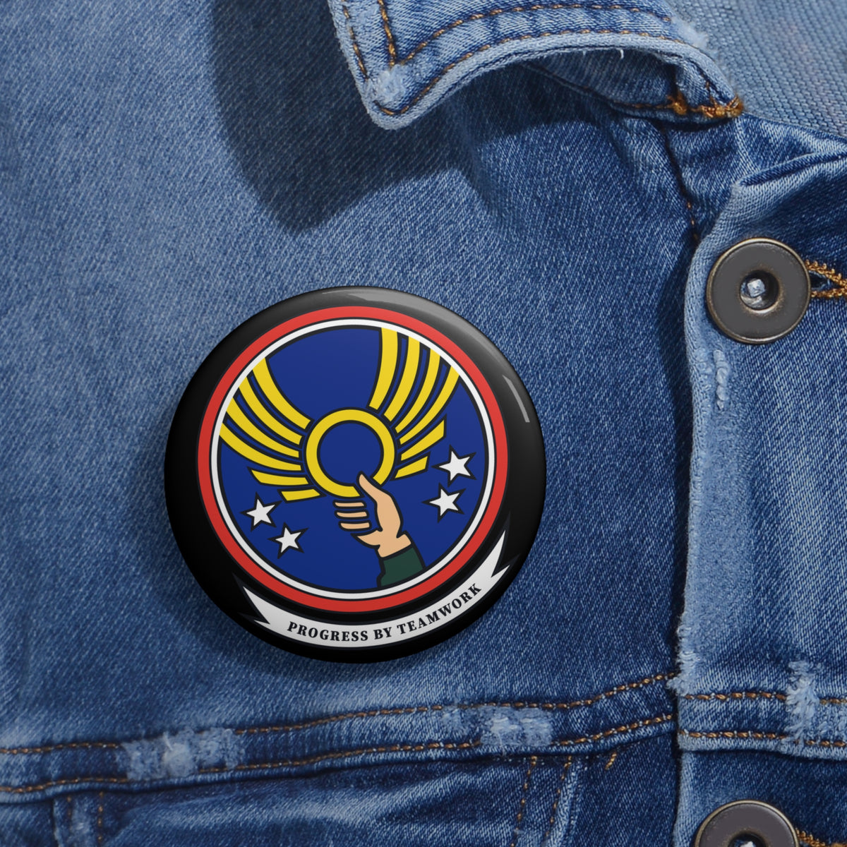 Custom Pin Button - USAF - 4th Civil Engineer Squadron wo txt X 300