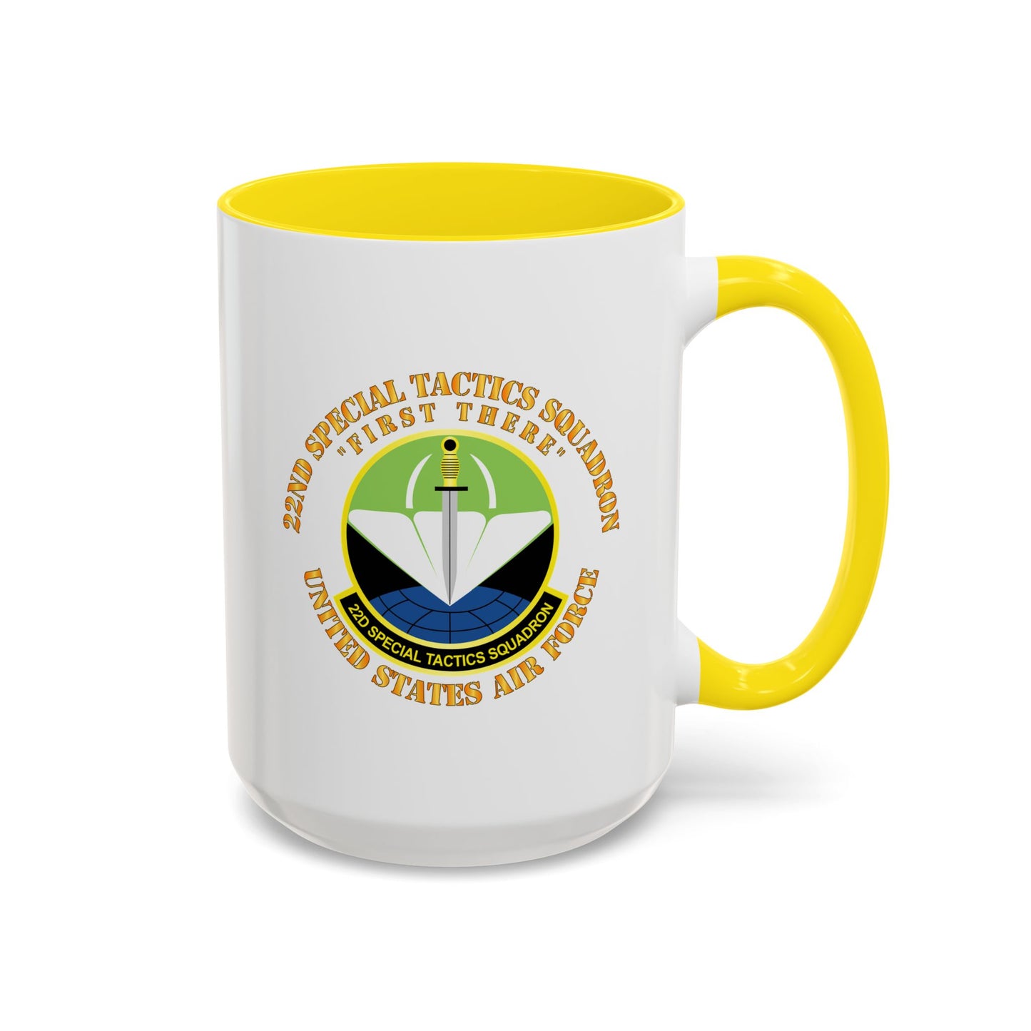 Accent Coffee Mug (11oz & 15oz) - USAF - 22nd Special Tactics Squadron - First There X 300