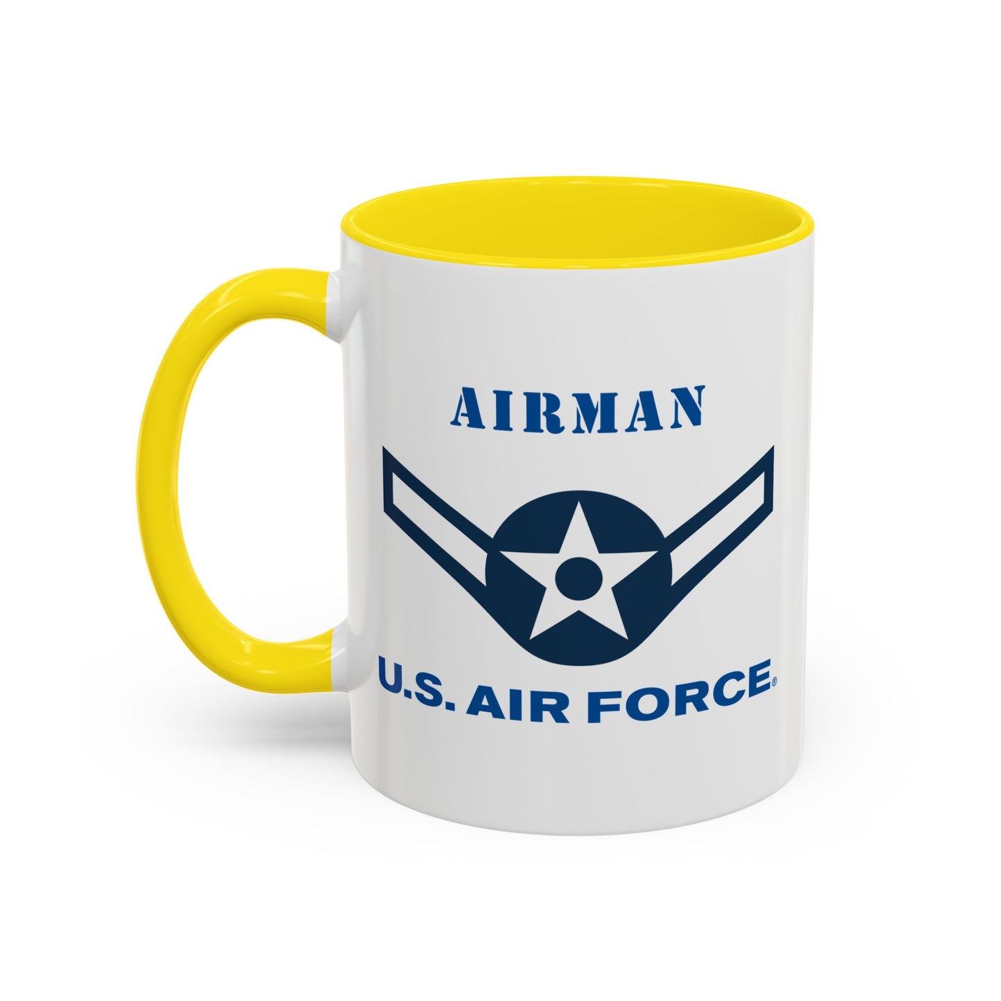 Accent Coffee Mug (11oz & 15oz) - USAF - Airman (E2) - 2020 - US Air Force w Text X 300