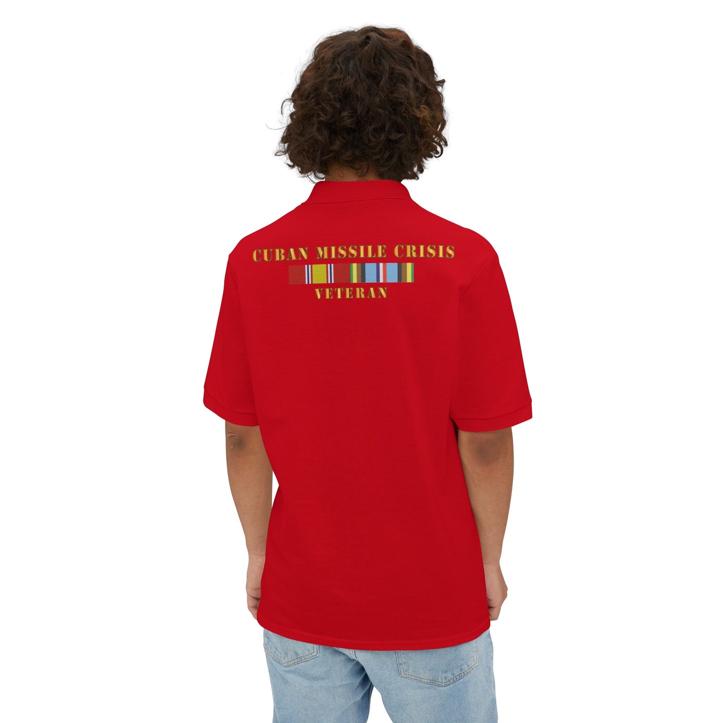 Men's Piqué Polo - USAF - Cuban Missile Crisis w AFEM COLD SVC X 300