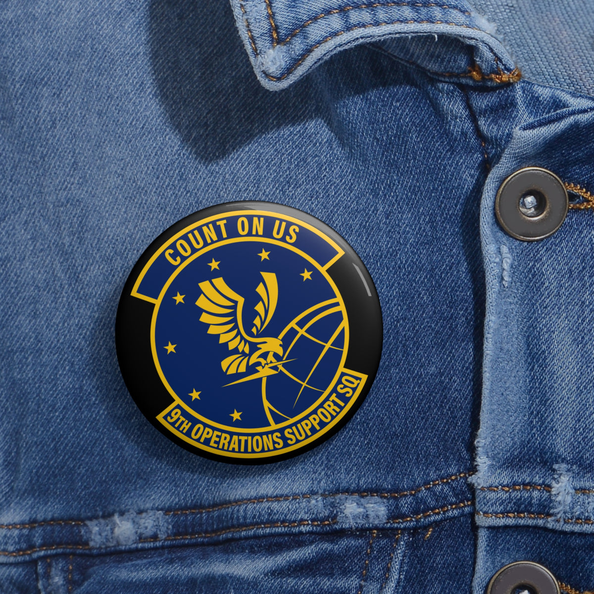 Custom Pin Button - USAF - 9th Operations Support Squadron wo txt X 300