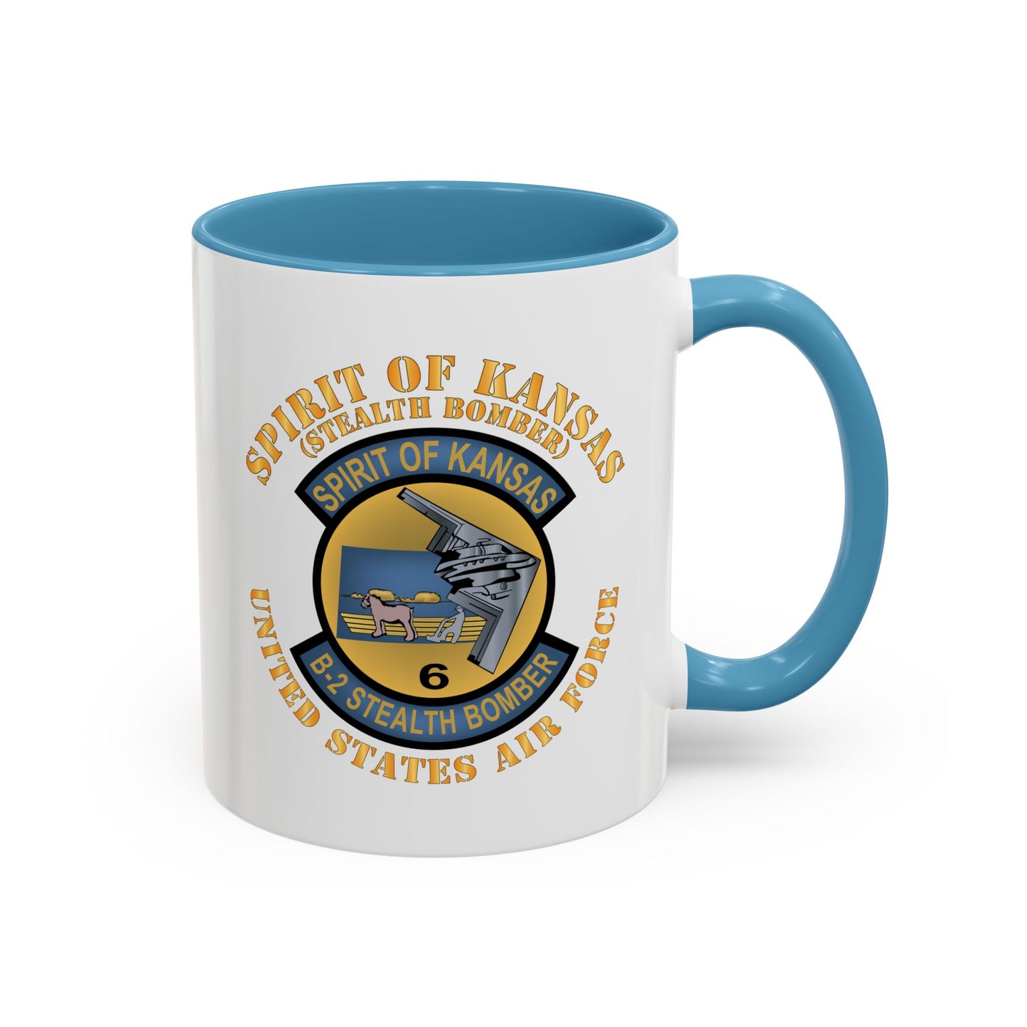 Accent Coffee Mug (11oz & 15oz) - USAF - B2 - Spirit of Kansas - Stealth Bomber X 300