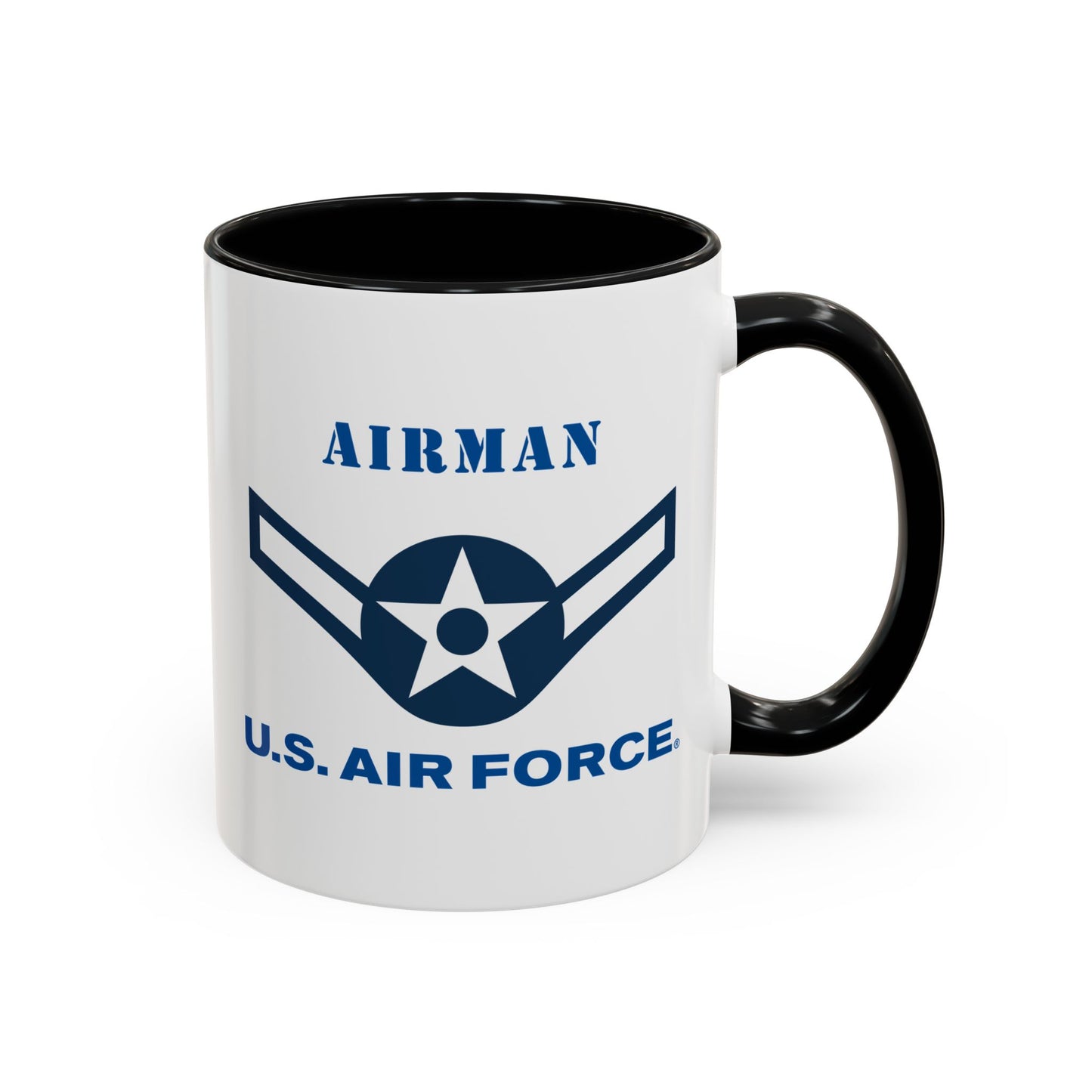 Accent Coffee Mug (11oz & 15oz) - USAF - Airman (E2) - 2020 - US Air Force w Text X 300