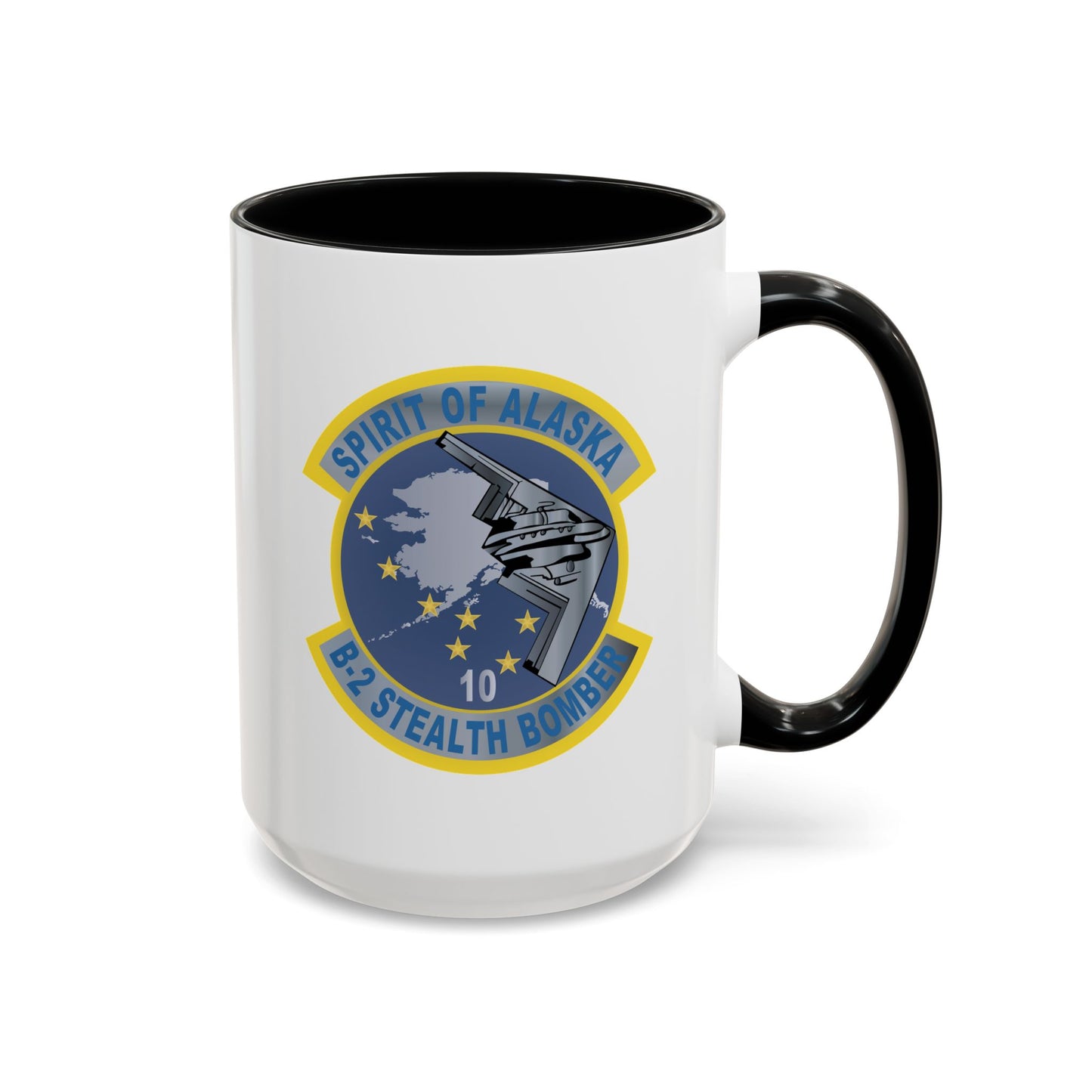 Accent Coffee Mug (11oz & 15oz) - USAF - B2 - Spirit of Alaska - Stealth Bomber wo txt X 300