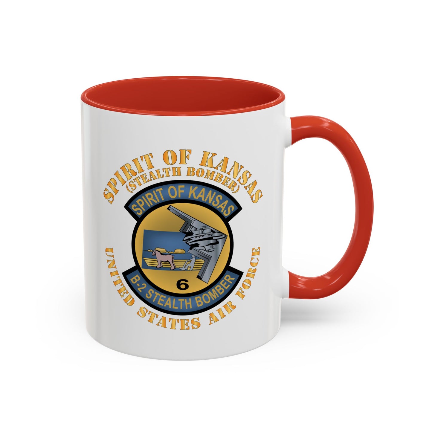Accent Coffee Mug (11oz & 15oz) - USAF - B2 - Spirit of Kansas - Stealth Bomber X 300