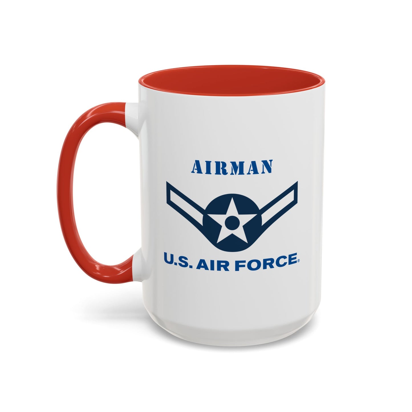 Accent Coffee Mug (11oz & 15oz) - USAF - Airman (E2) - 2020 - US Air Force w Text X 300
