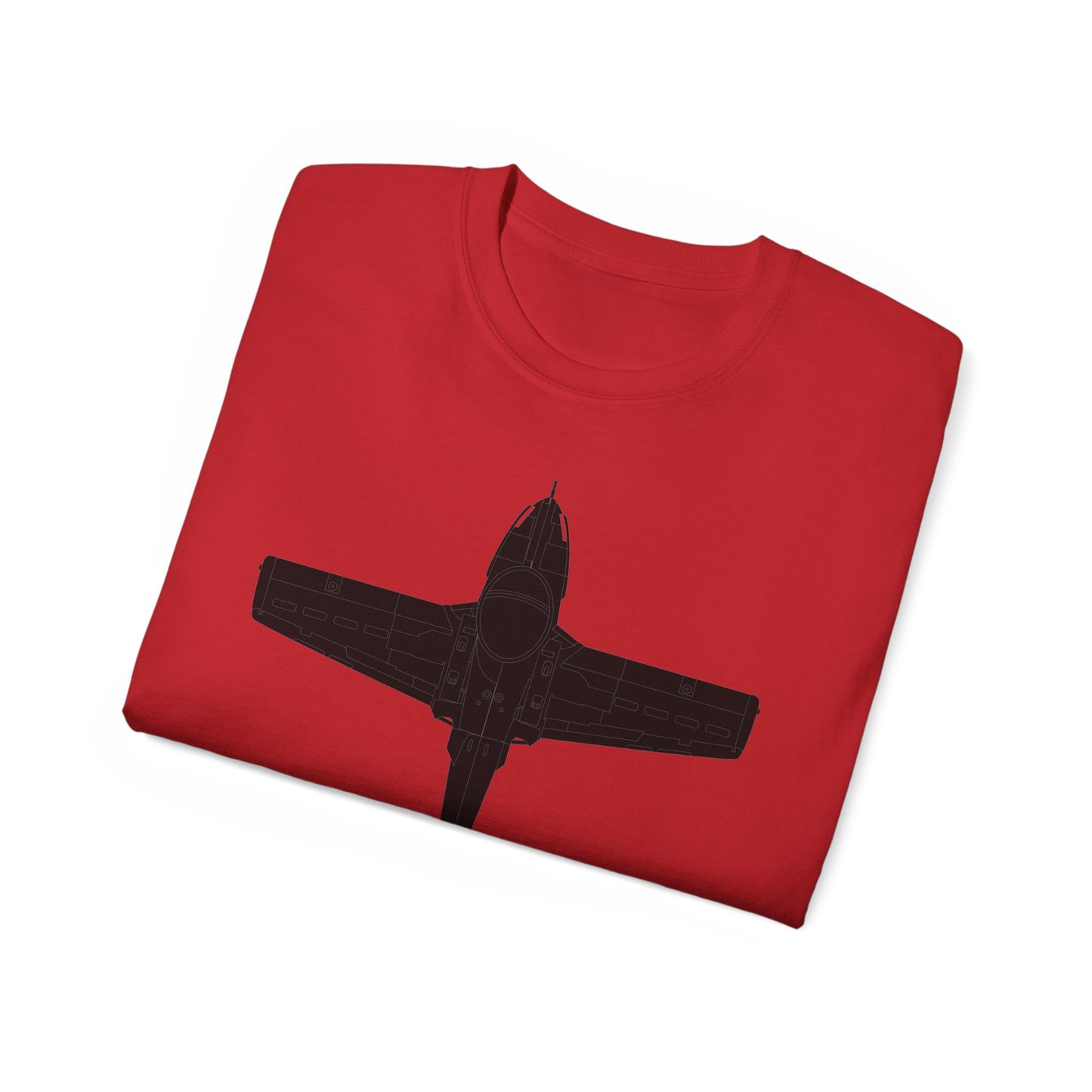 Unisex Ultra Cotton Tee - Aircraft - T-37-Trainer - Top - Black - Metal X 300