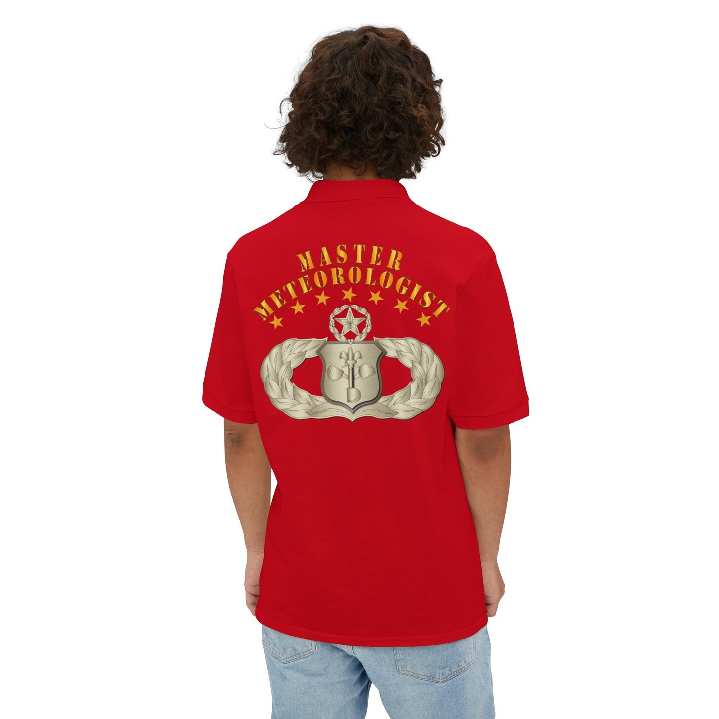 Men's Piqué Polo - USAF - Meteorologist - Master Badge wo DS