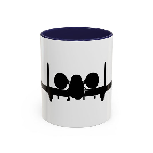 Accent Coffee Mug (11oz & 15oz) - Aircraft - USAF - A-10 Thunderbolt II - Front - Silhouette X 300