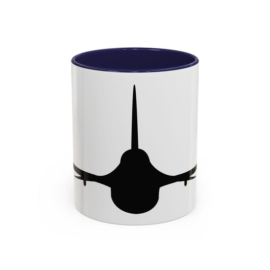 Accent Coffee Mug (11oz & 15oz) - Aircraft - F-16 - Front - Silhouette wo Txt X 300