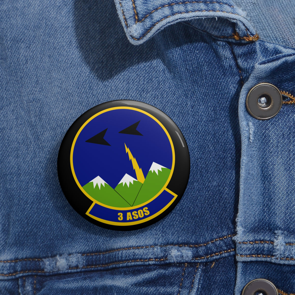 Custom Pin Button - USAF - 3rd Air Support Operations Squadron wo txt X 300
