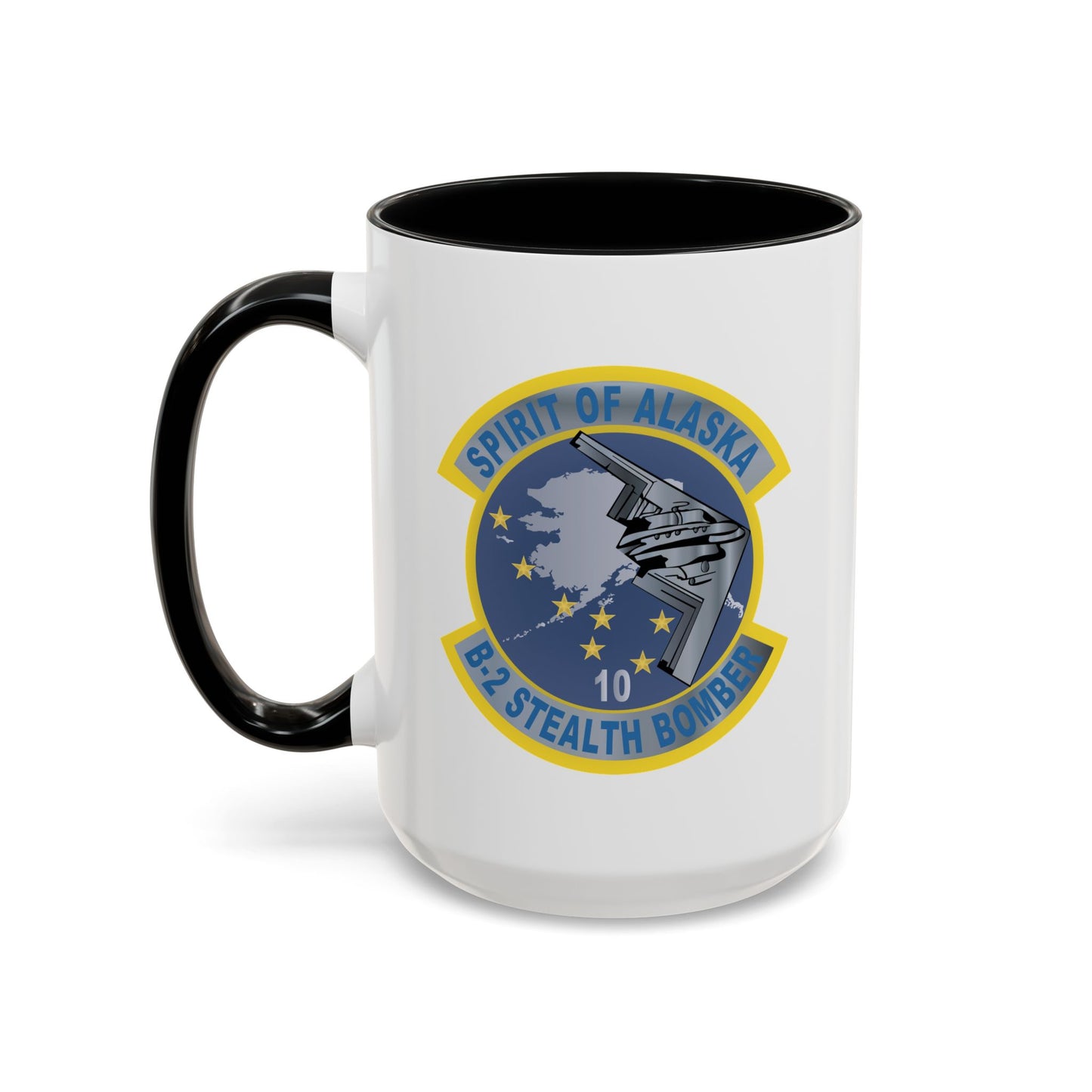 Accent Coffee Mug (11oz & 15oz) - USAF - B2 - Spirit of Alaska - Stealth Bomber wo txt X 300