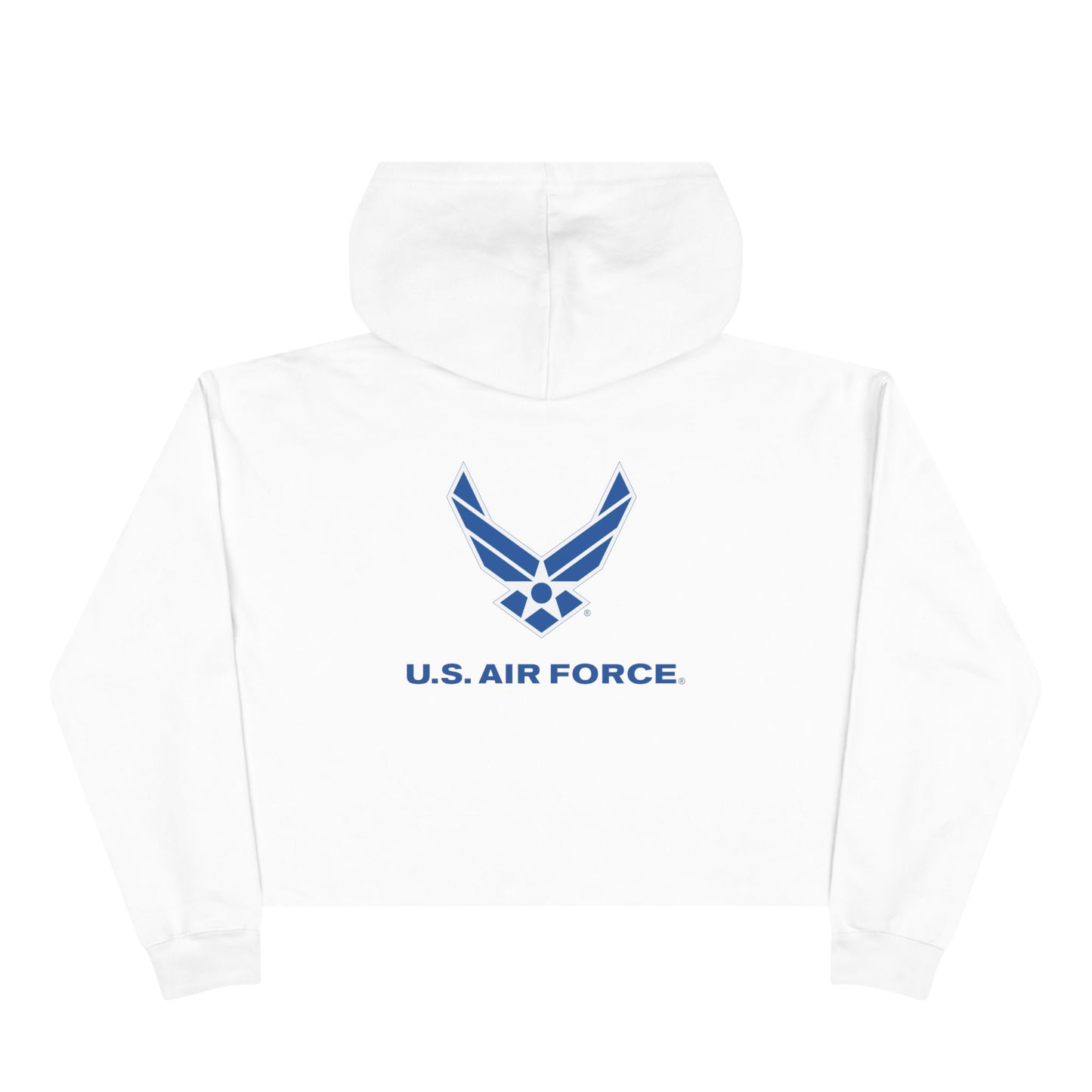 Air Force - Airman - Graphic Crop Hoodie, Casual Military Hoodie, Gifts for Airmen, Trendy Sportswear, Comfortable Everyday Wear