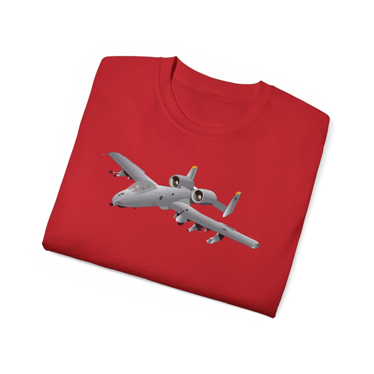 Unisex Ultra Cotton Tee - Aircraft - A10 - Front - Top - Oblique X 300