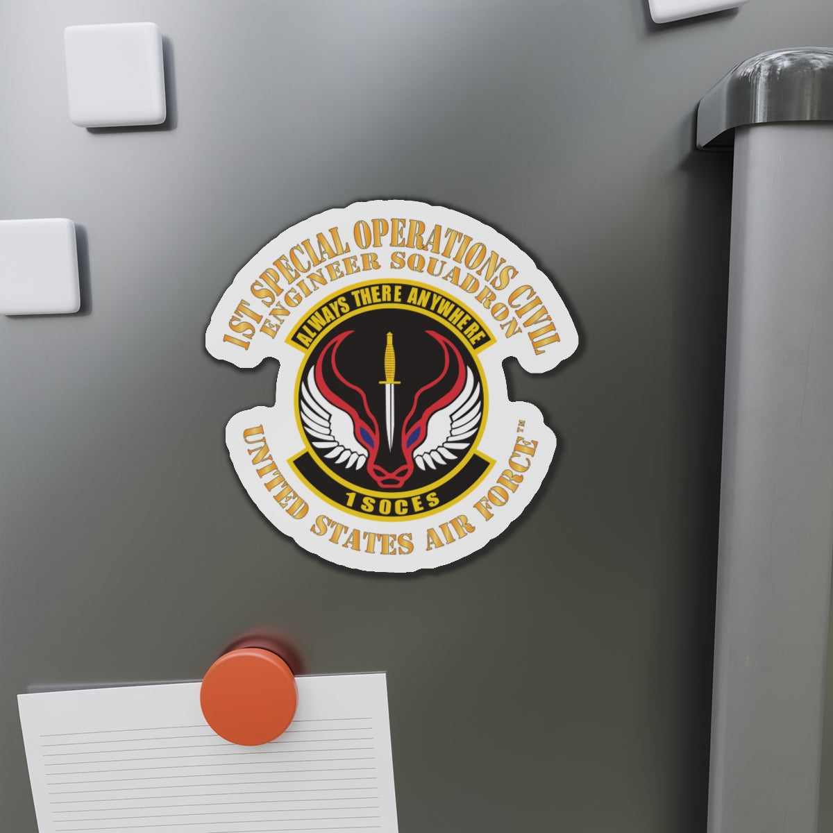Die-Cut Magnet - USAF - 1st Special Operations Civil Engineer Sq X 300