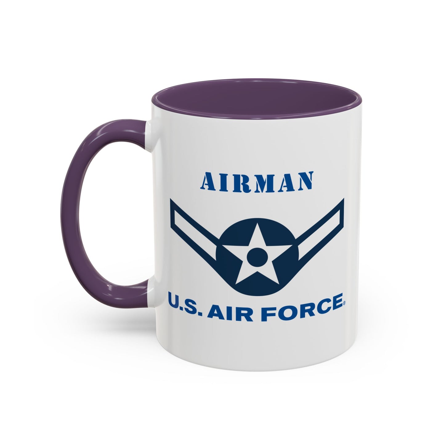 Accent Coffee Mug (11oz & 15oz) - USAF - Airman (E2) - 2020 - US Air Force w Text X 300