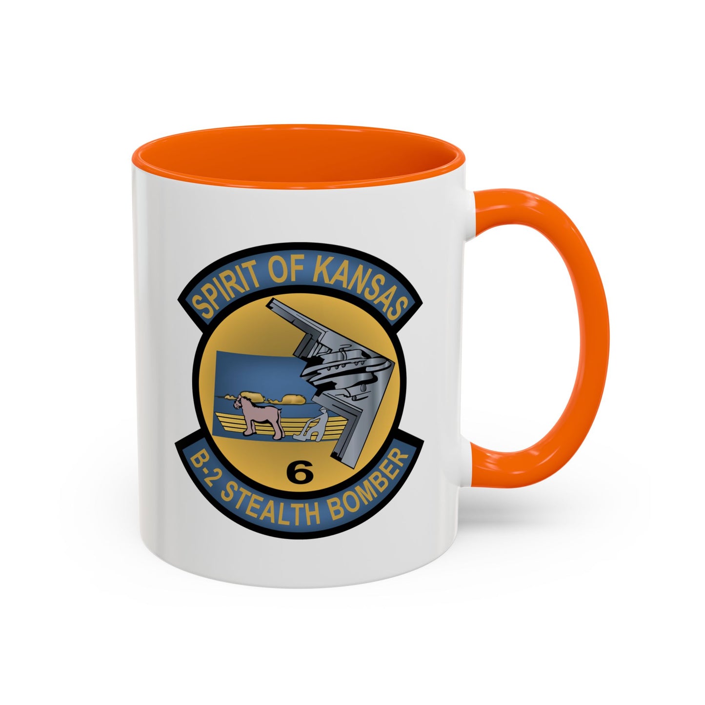 Accent Coffee Mug (11oz & 15oz) - USAF - B2 - Spirit of Kansas - Stealth Bomber wo txt X 300