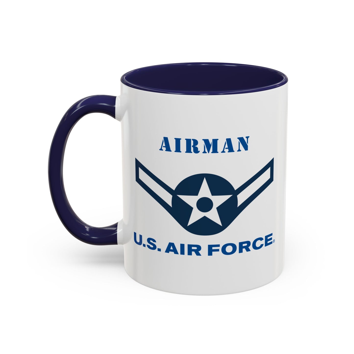 Accent Coffee Mug (11oz & 15oz) - USAF - Airman (E2) - 2020 - US Air Force w Text X 300