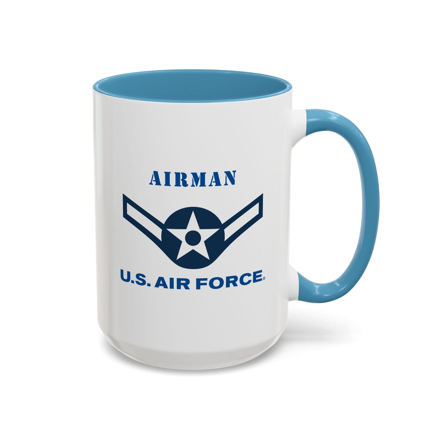 Accent Coffee Mug (11oz & 15oz) - USAF - Airman (E2) - 2020 - US Air Force w Text X 300