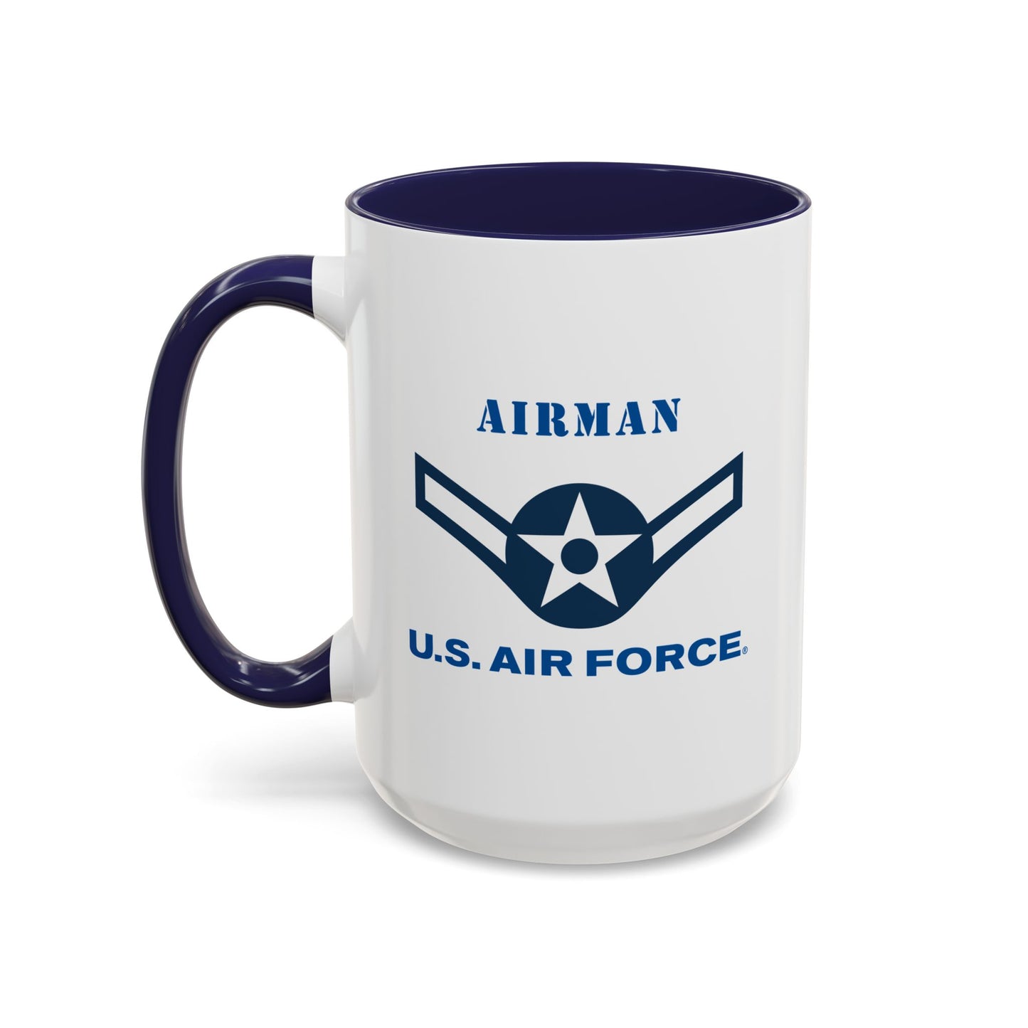 Accent Coffee Mug (11oz & 15oz) - USAF - Airman (E2) - 2020 - US Air Force w Text X 300