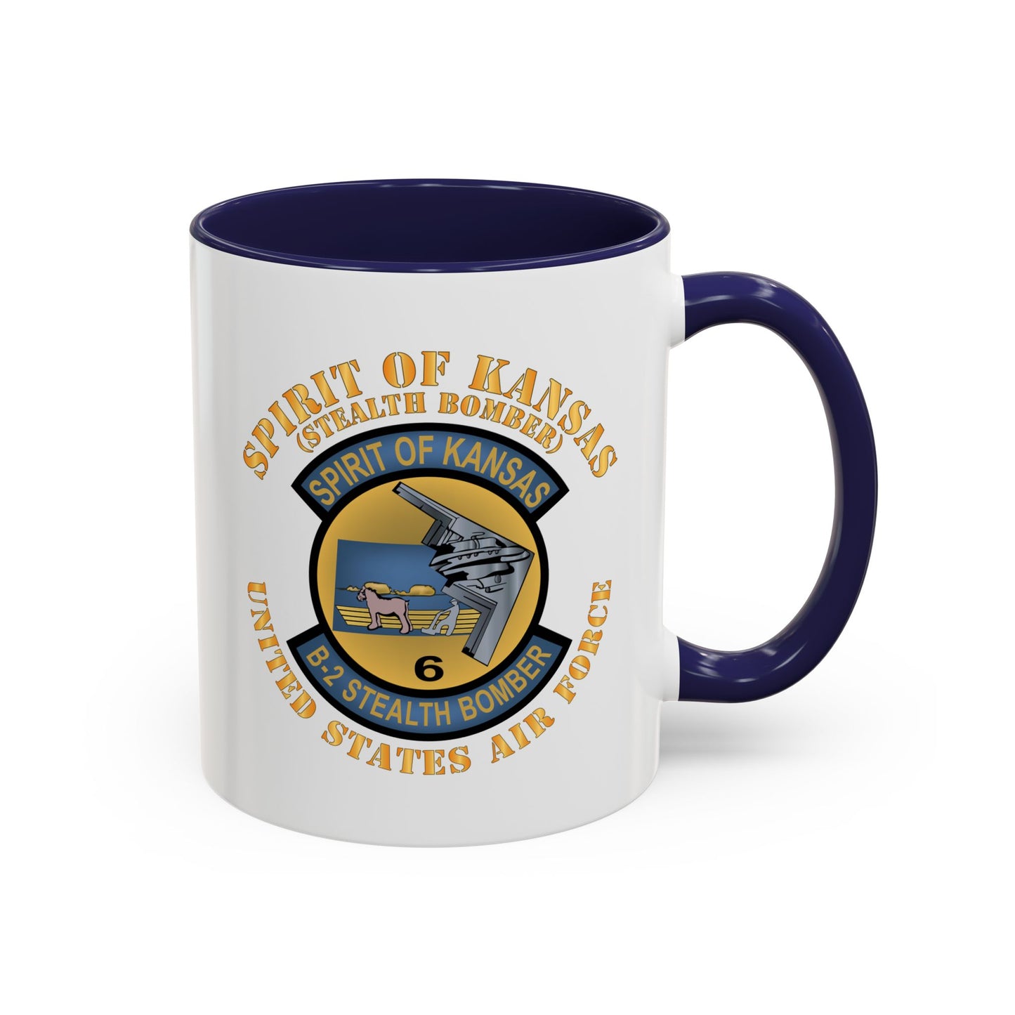 Accent Coffee Mug (11oz & 15oz) - USAF - B2 - Spirit of Kansas - Stealth Bomber X 300