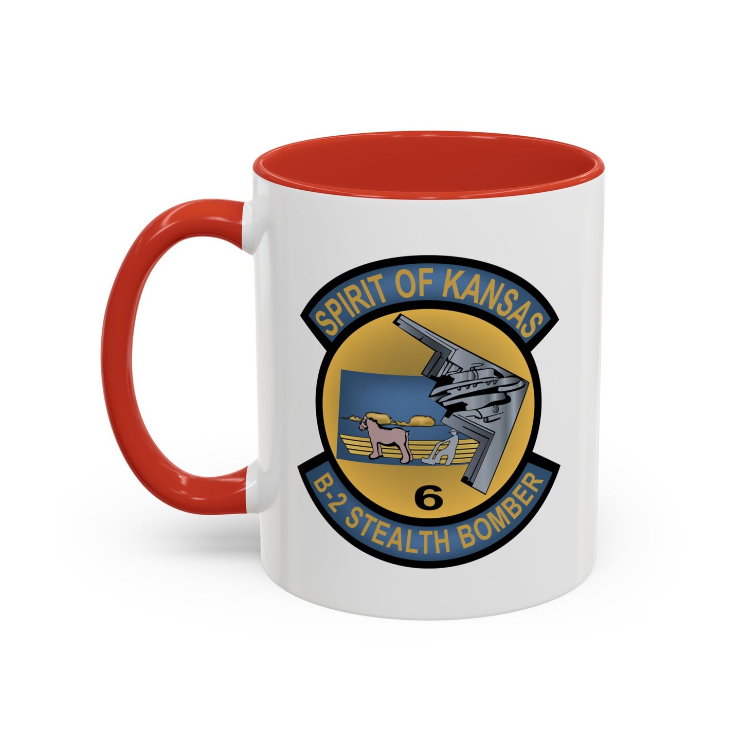 Accent Coffee Mug (11oz & 15oz) - USAF - B2 - Spirit of Kansas - Stealth Bomber wo txt X 300