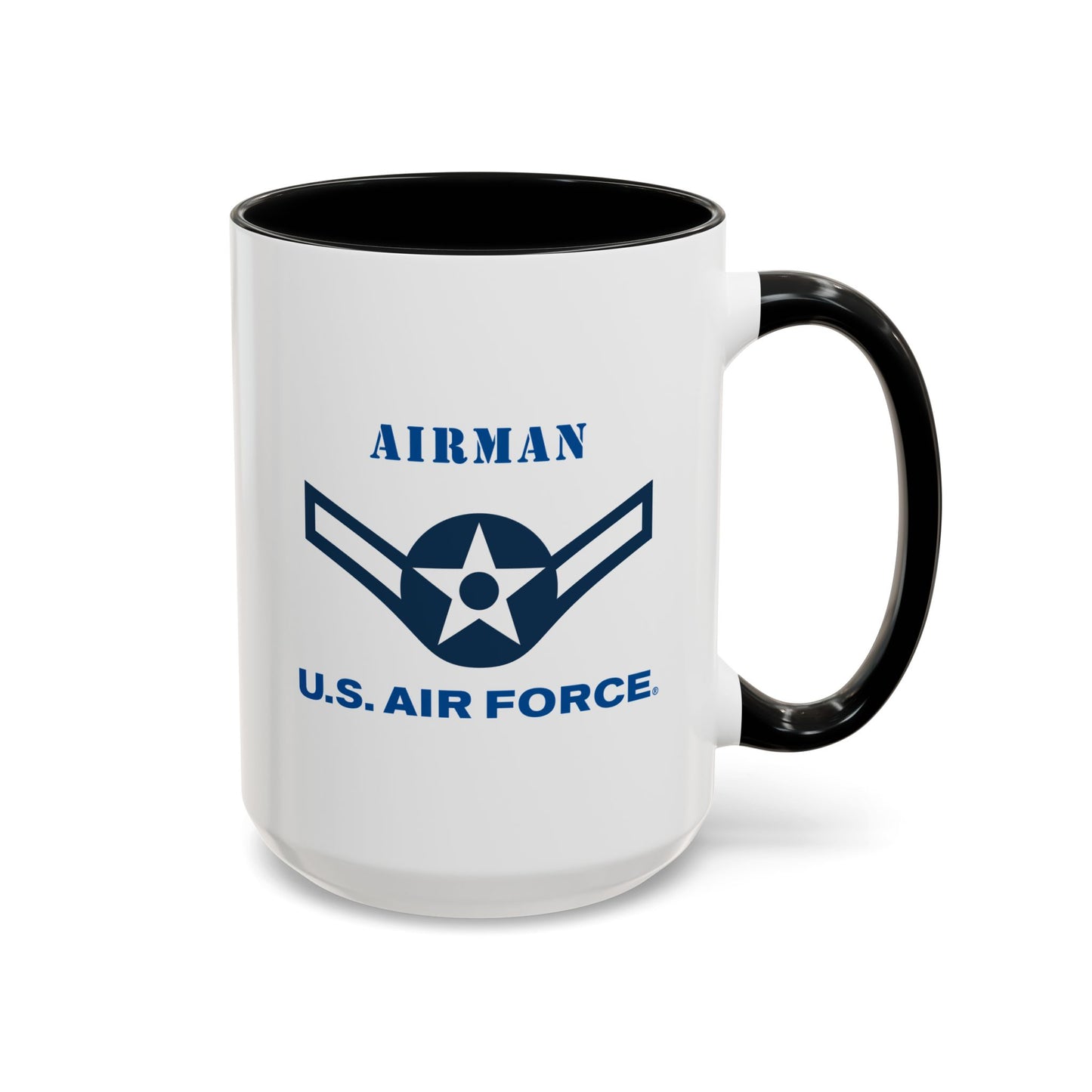 Accent Coffee Mug (11oz & 15oz) - USAF - Airman (E2) - 2020 - US Air Force w Text X 300