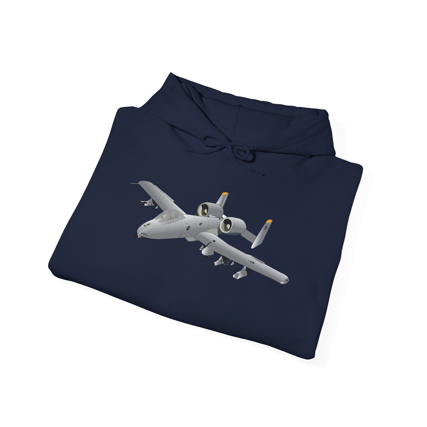Unisex Heavy Blend Hooded Sweatshirt - Aircraft - A10 - Front - Top - Oblique X 300