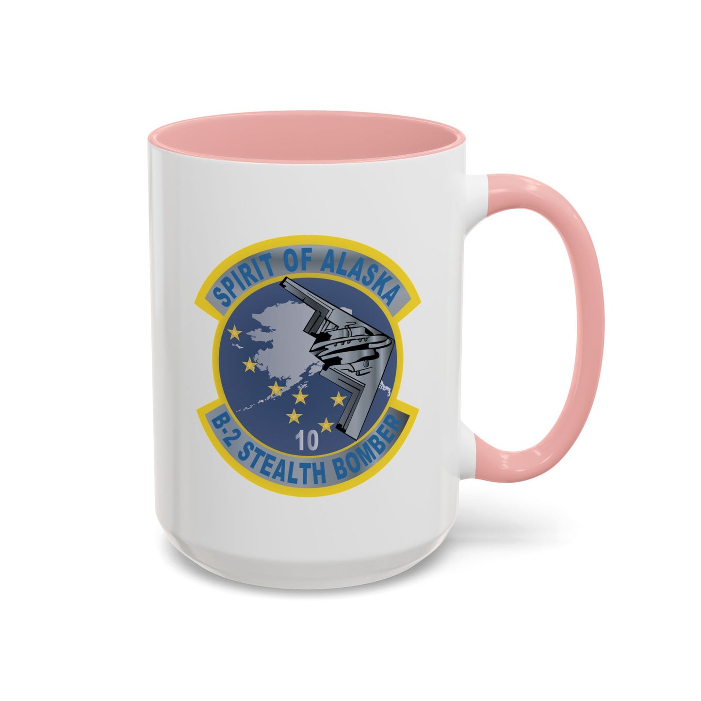 Accent Coffee Mug (11oz & 15oz) - USAF - B2 - Spirit of Alaska - Stealth Bomber wo txt X 300