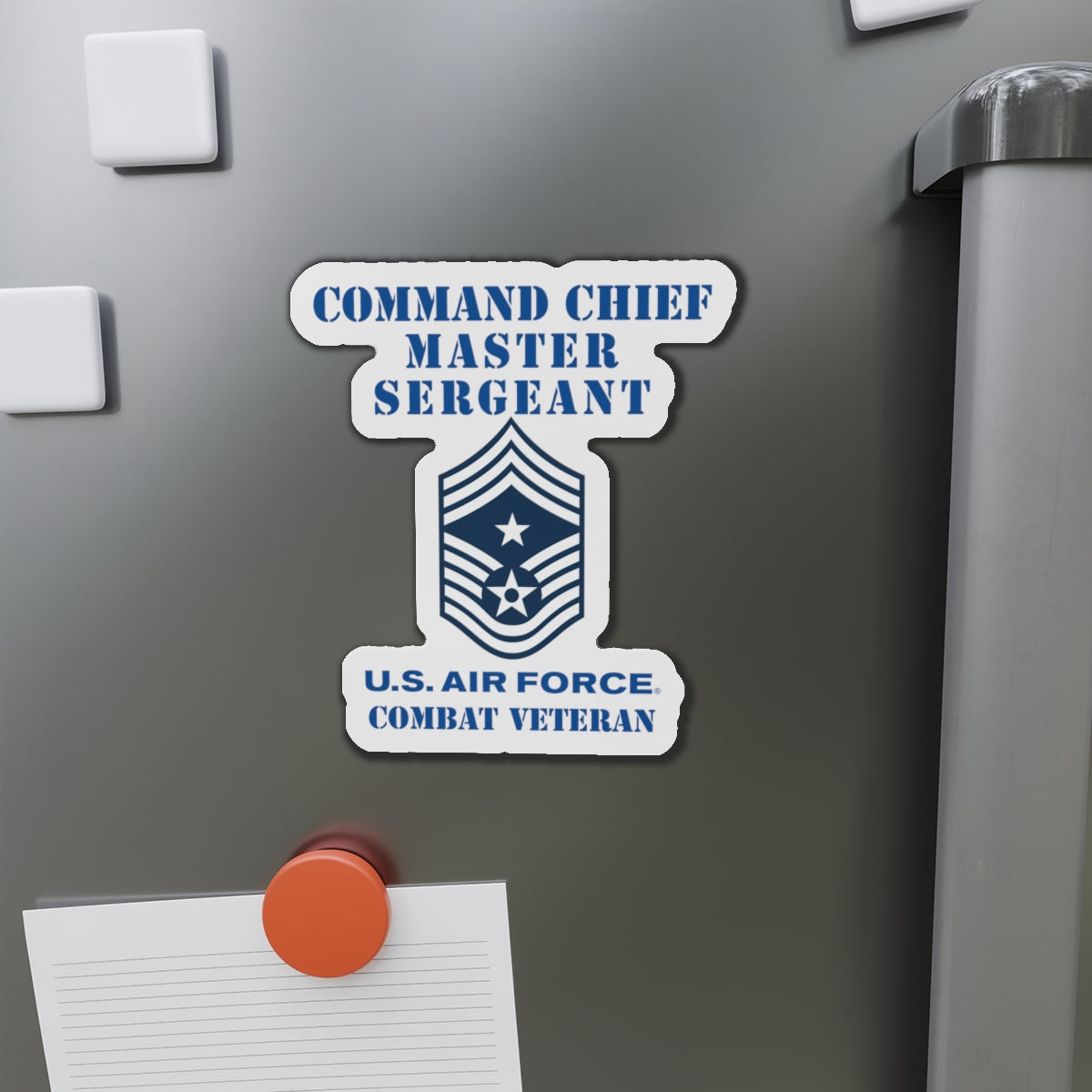 Die-Cut Magnet - USAF - Command Chief Master Sergeant (E9c) - 2020 - Combat Veteran