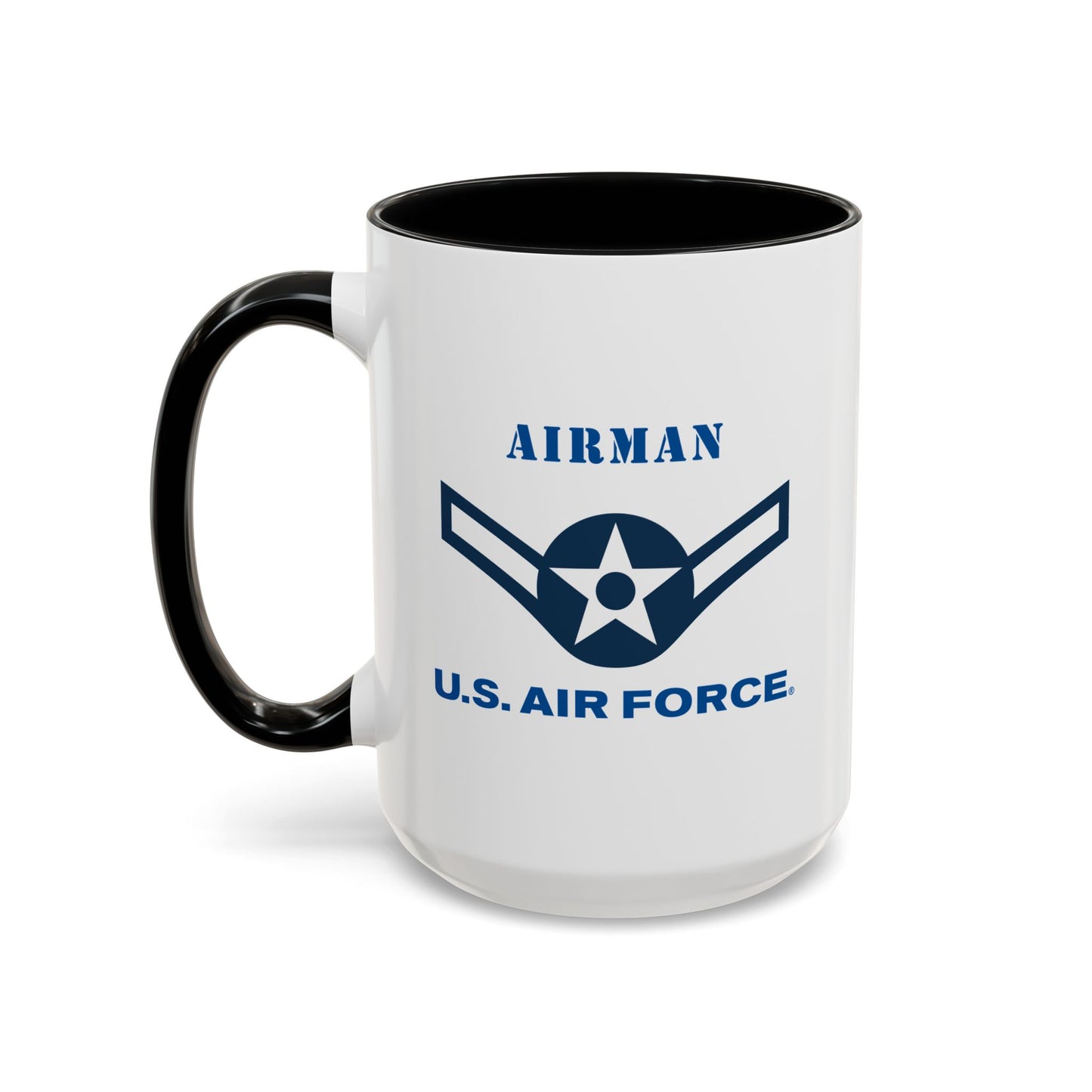 Accent Coffee Mug (11oz & 15oz) - USAF - Airman (E2) - 2020 - US Air Force w Text X 300