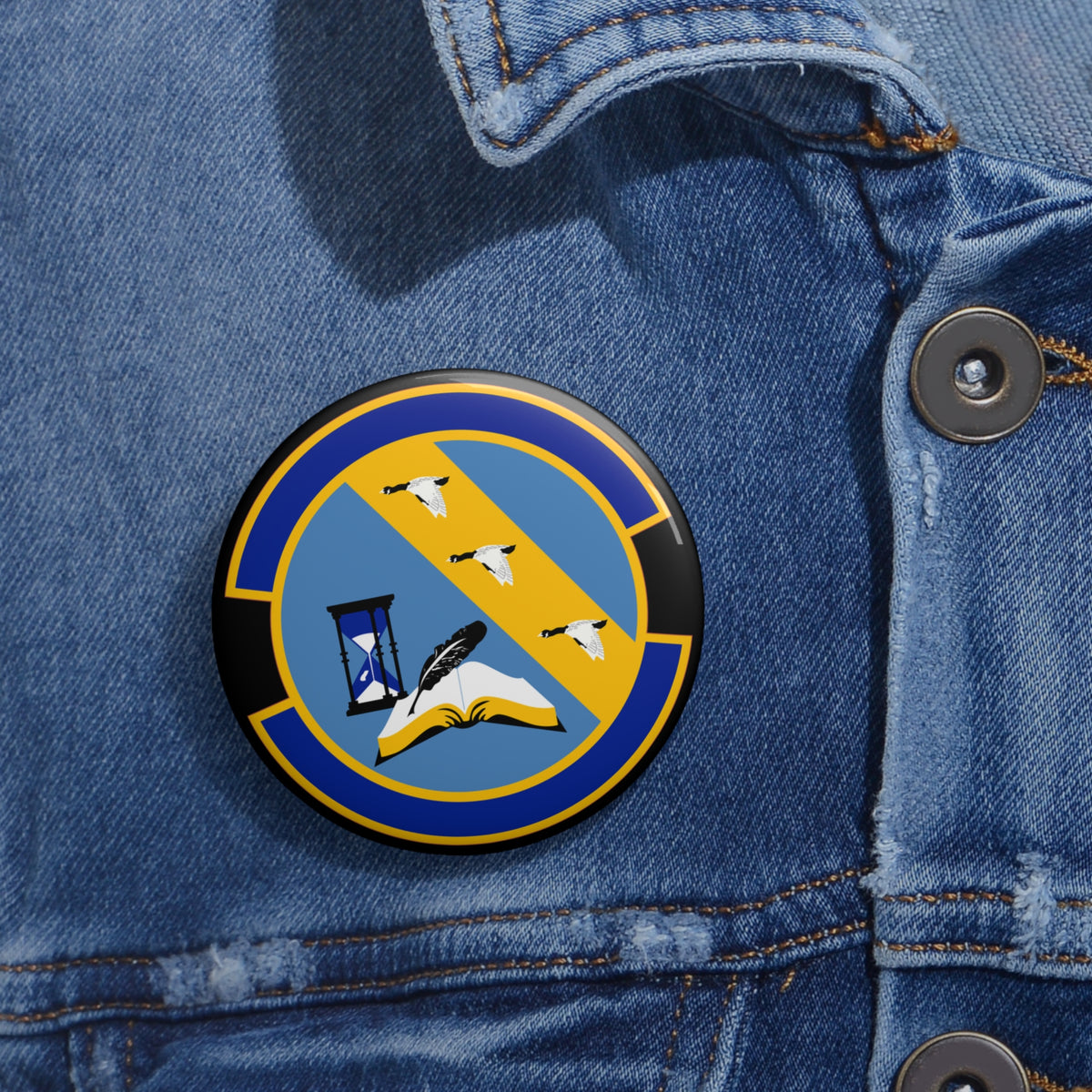 Custom Pin Button - USAF - 11th Contracting Squadron wo txt
