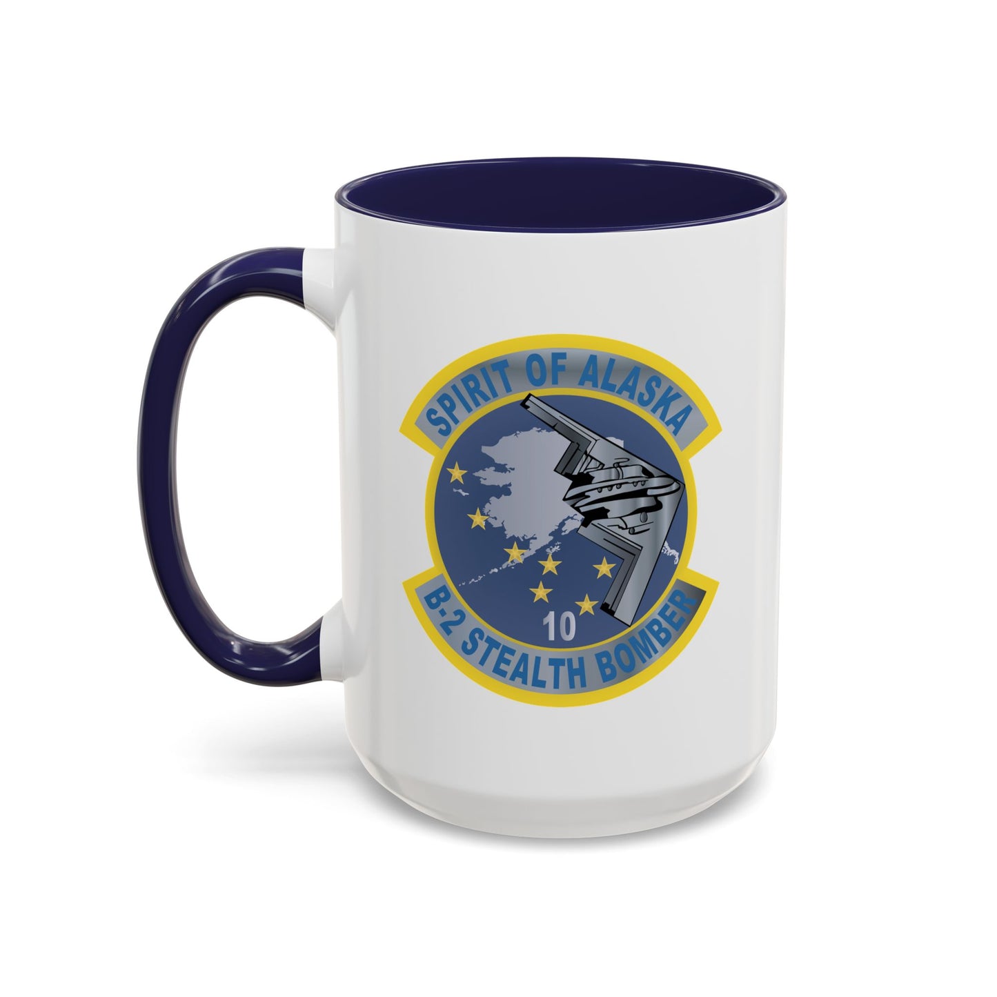 Accent Coffee Mug (11oz & 15oz) - USAF - B2 - Spirit of Alaska - Stealth Bomber wo txt X 300