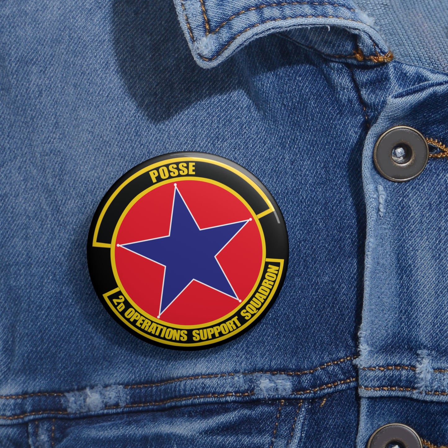 Custom Pin Button - USAF - 2nd Operations Support Squadron wo txt