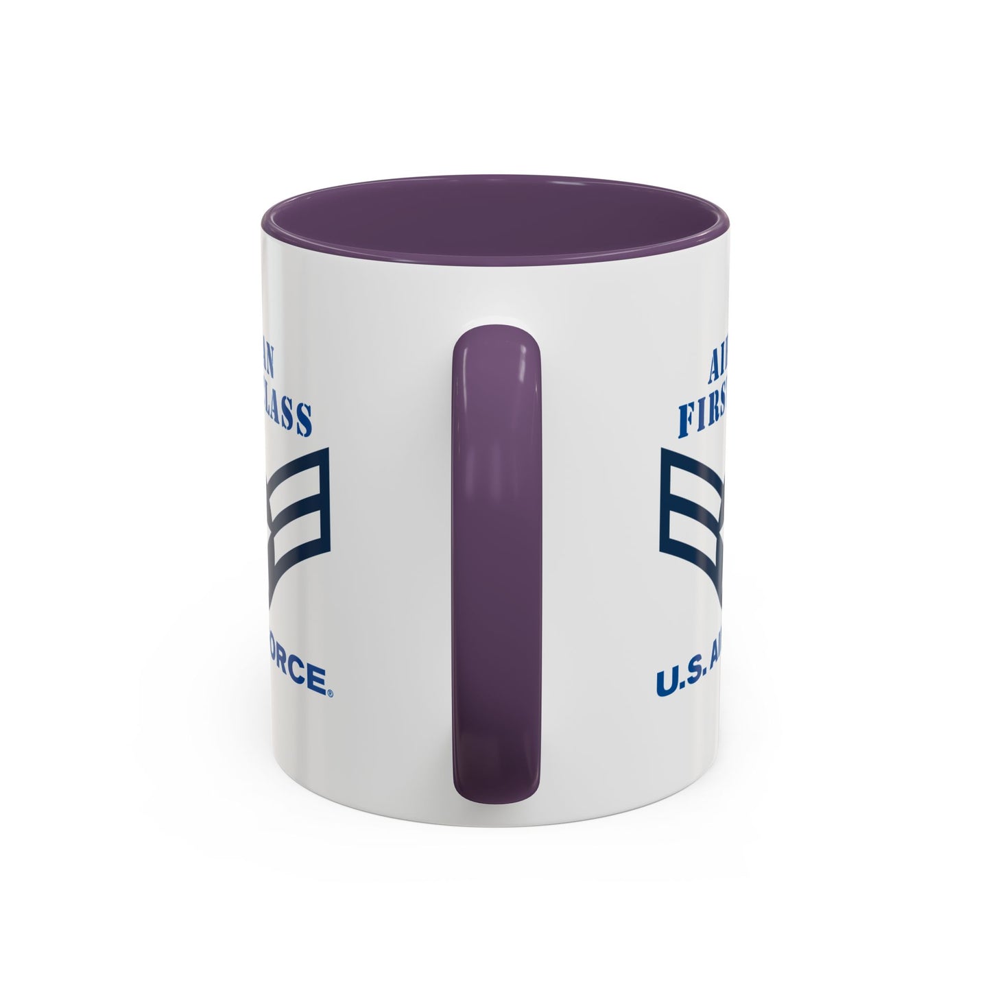Accent Coffee Mug (11oz & 15oz) - USAF - Airman - First Class (E3) - 2020 - US Air Force w Text X 300