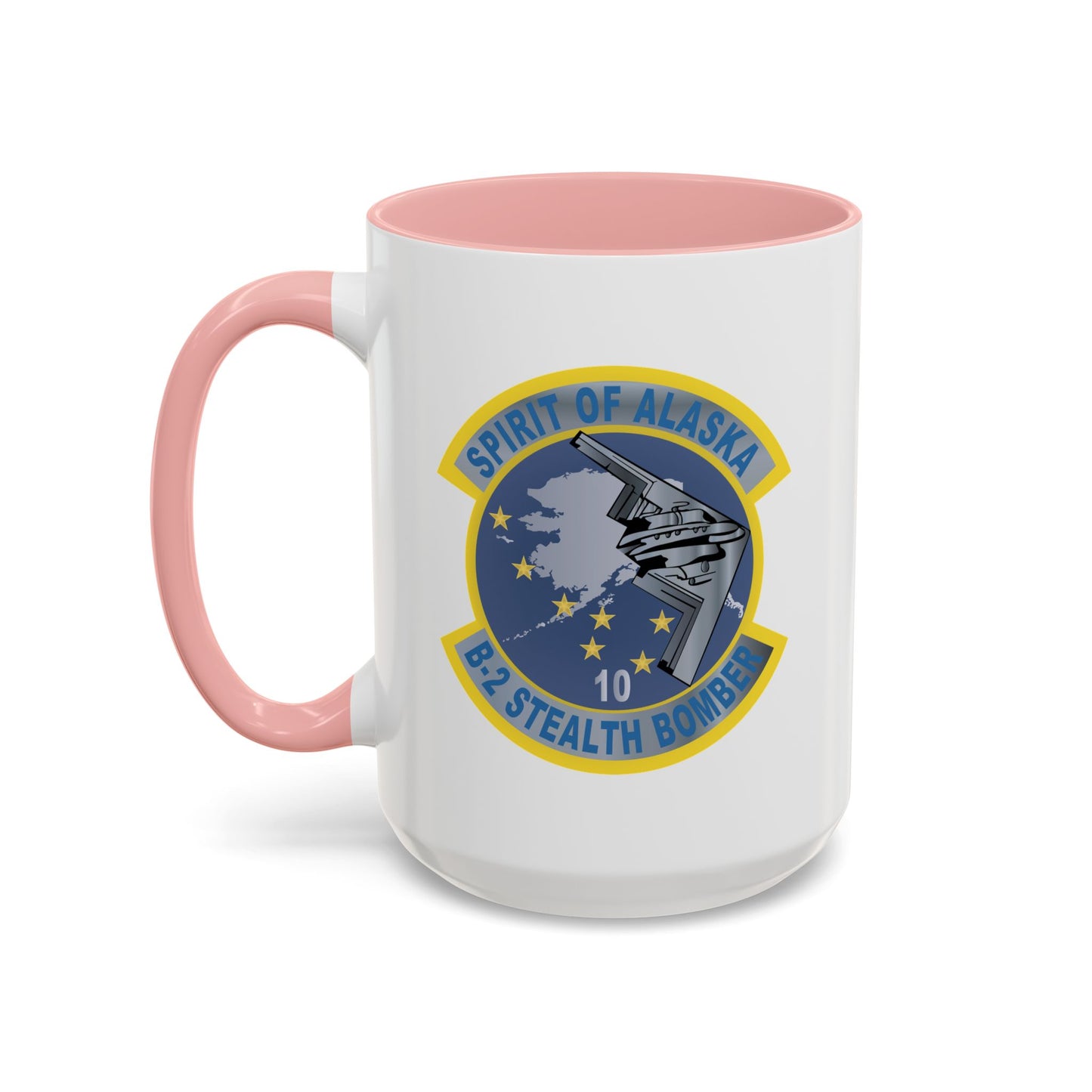 Accent Coffee Mug (11oz & 15oz) - USAF - B2 - Spirit of Alaska - Stealth Bomber wo txt X 300