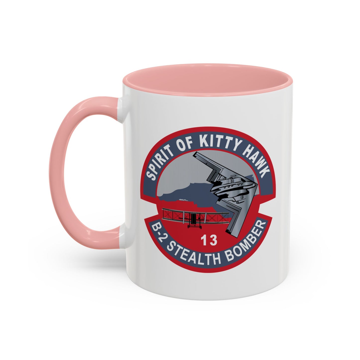 Accent Coffee Mug (11oz & 15oz) - USAF - B2 - Spirit of Kitty Hawk - Stealth Bomber wo txt X 300