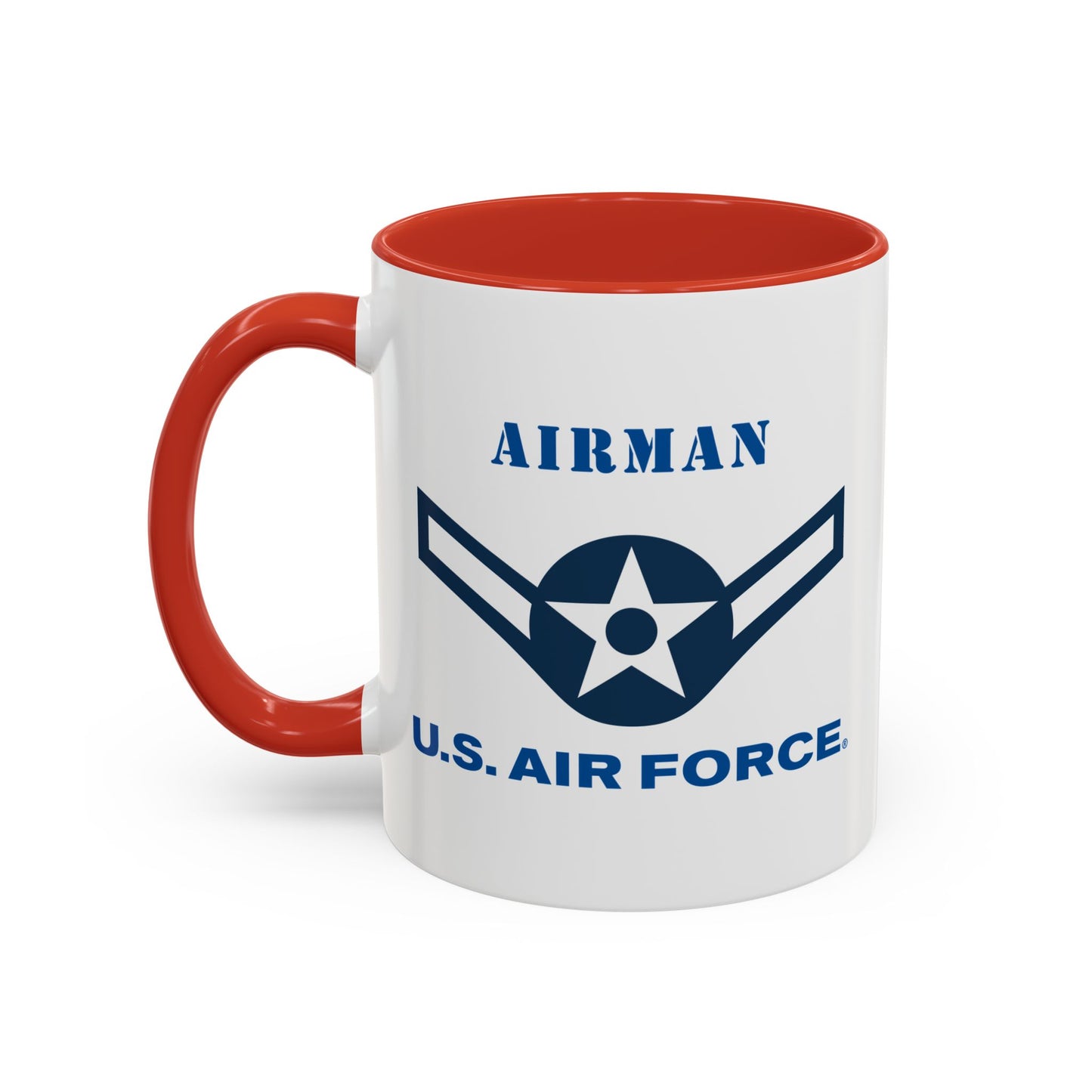 Accent Coffee Mug (11oz & 15oz) - USAF - Airman (E2) - 2020 - US Air Force w Text X 300