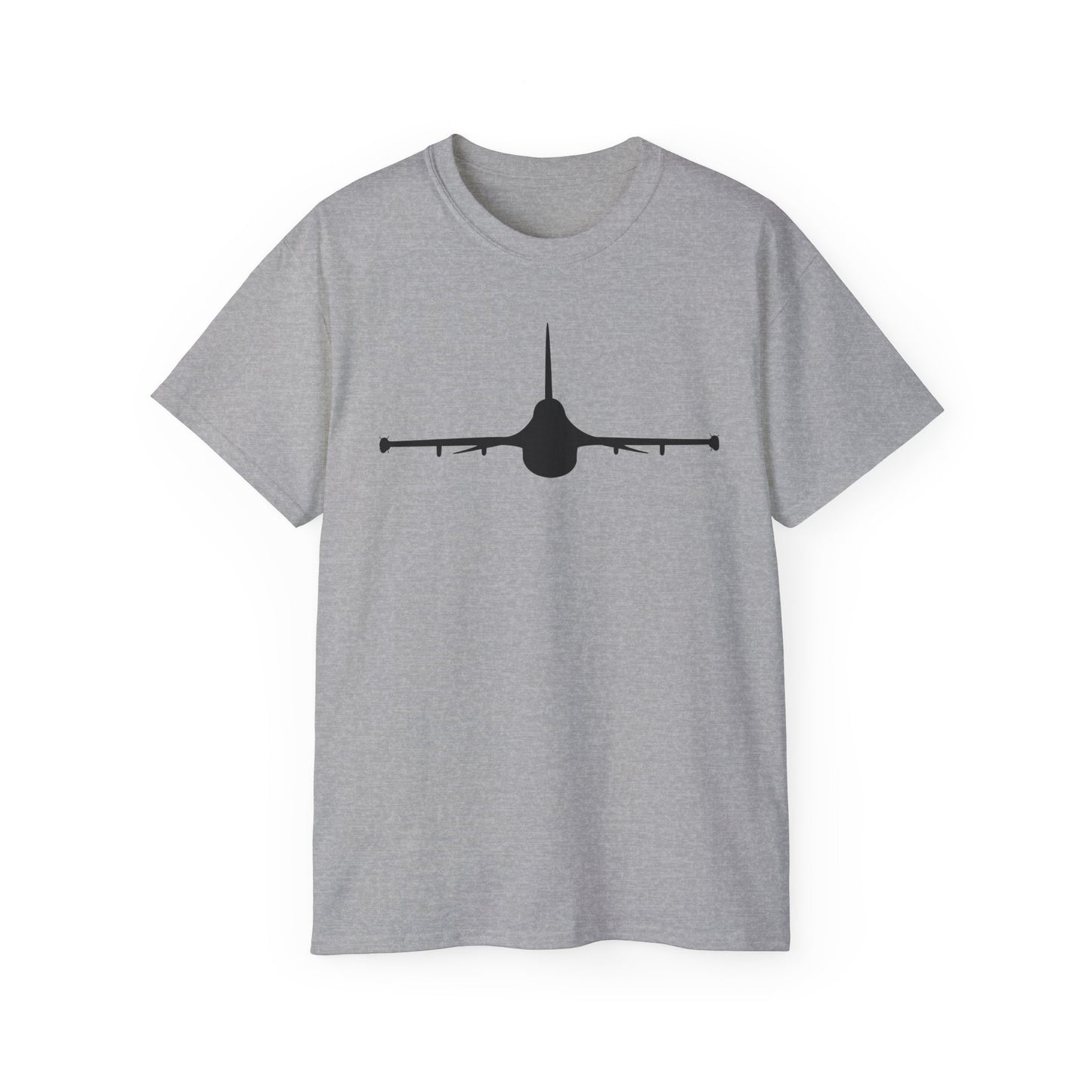 Unisex Ultra Cotton Tee - Aircraft - F-16 - Front - Silhouette wo Txt X 300