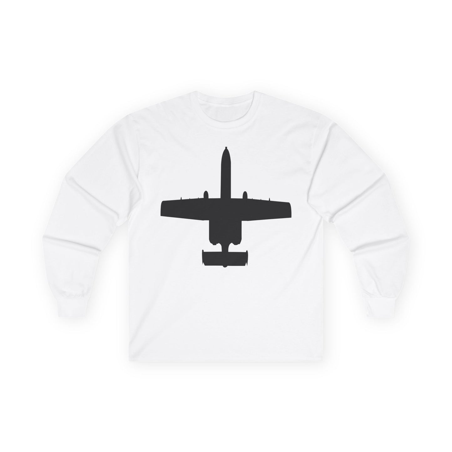 Unisex Ultra Cotton Long Sleeve Tee - Aircraft - USAF - A-10 Thunderbolt II - Top - Silhouette X 300