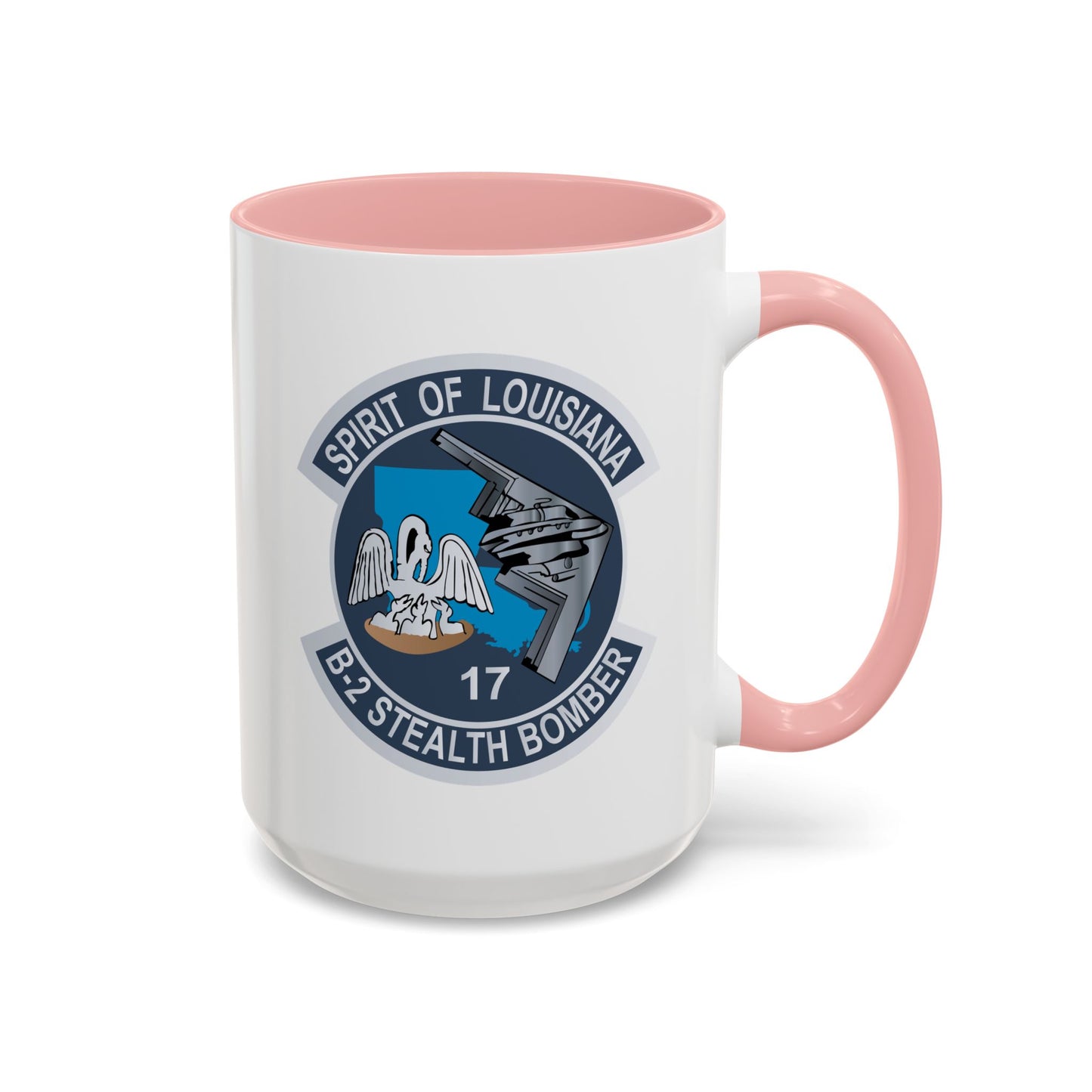 Accent Coffee Mug (11oz & 15oz) - USAF - B2 - Spirit of Louisiana - Stealth Bomber wo txt X 300