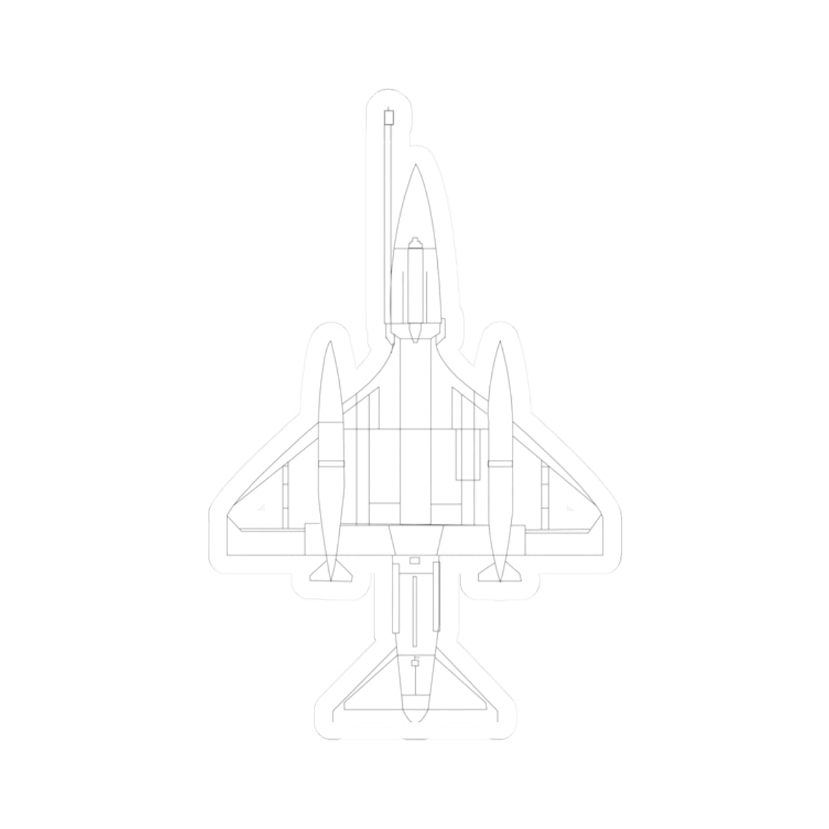 Kiss-Cut Stickers - Aircraft - A-4 SkyHawk - Top - LA X 300