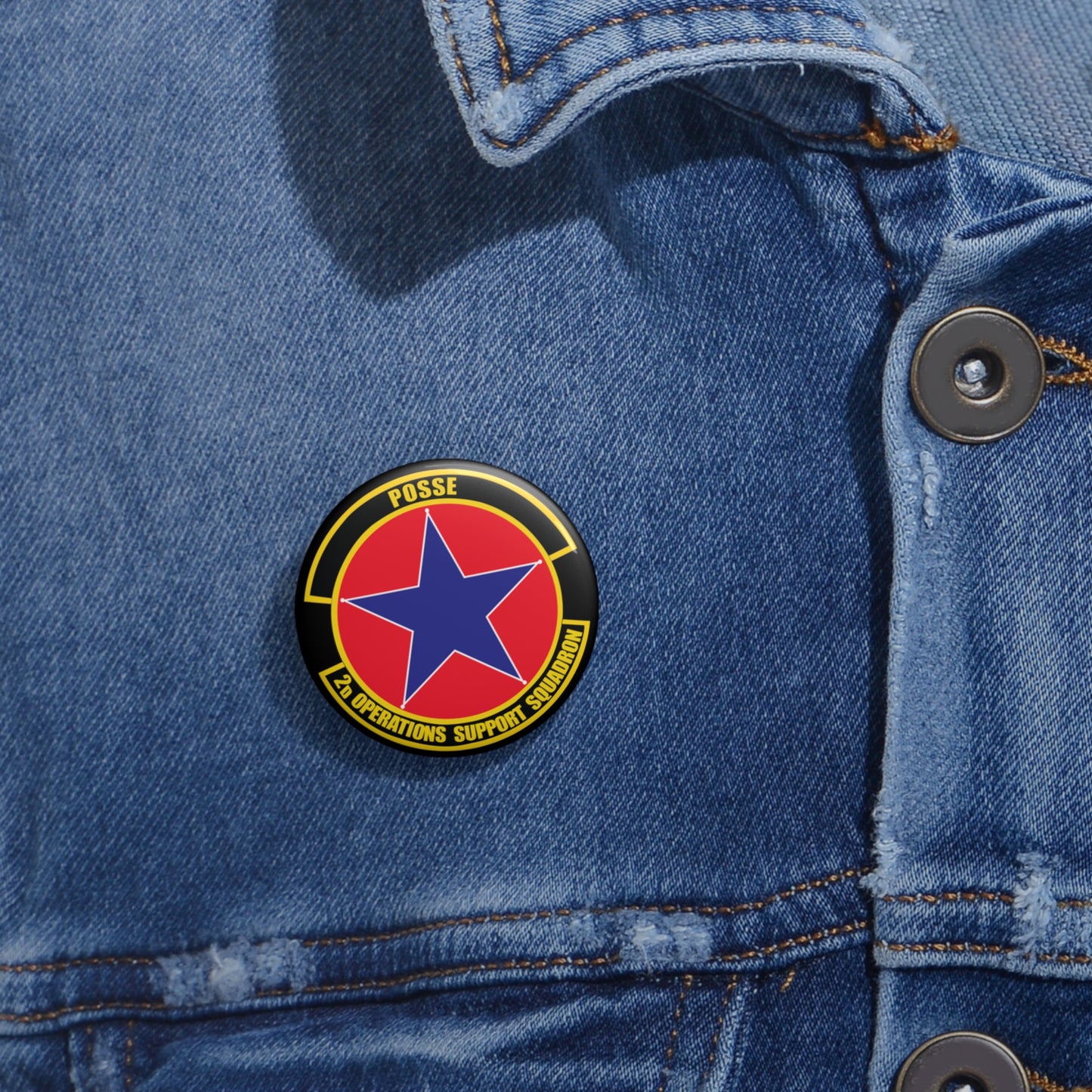 Custom Pin Button - USAF - 2nd Operations Support Squadron wo txt