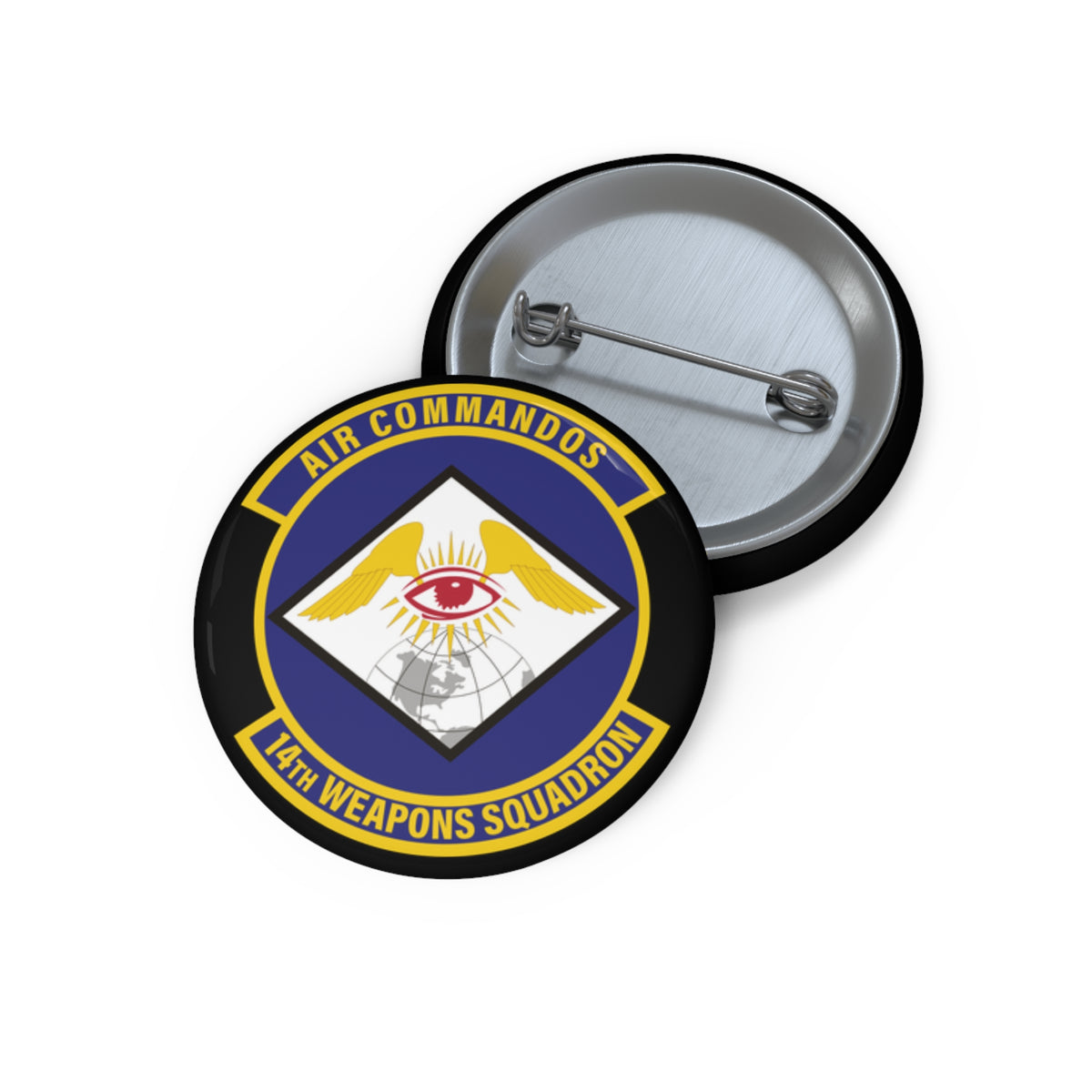 Custom Pin Button - USAF - 14th Weapons Squadron wo txt