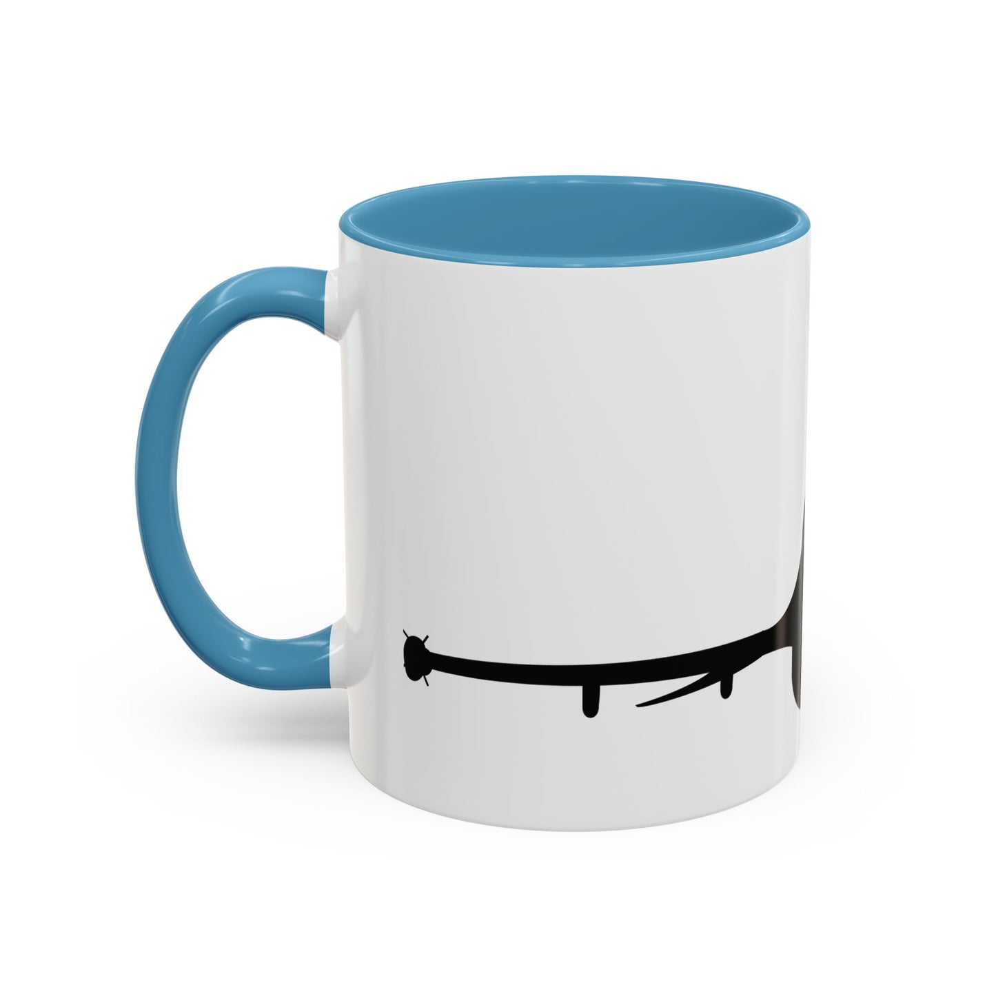 Accent Coffee Mug (11oz & 15oz) - Aircraft - F-16 - Front - Silhouette wo Txt X 300