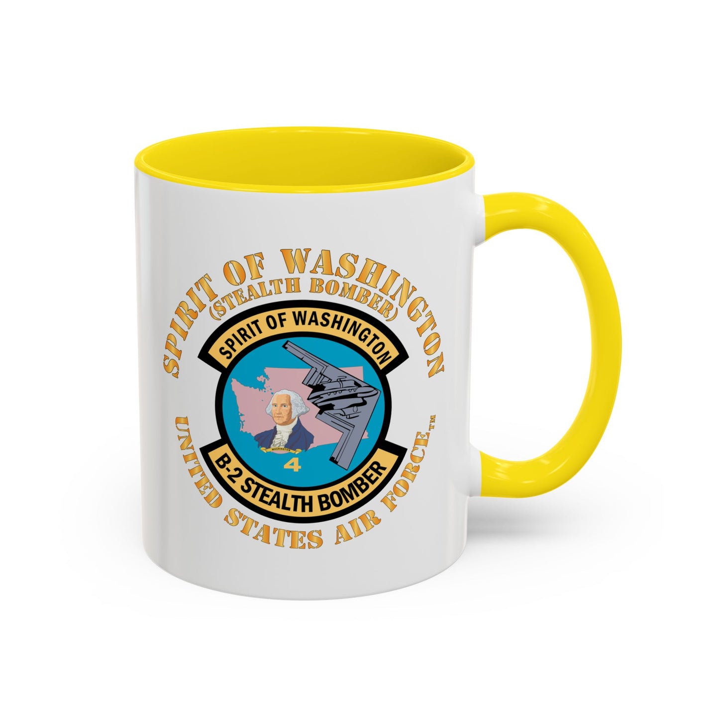 Accent Coffee Mug (11oz & 15oz) - USAF - B2 - Spirit of Washington - Stealth Bomber X 300