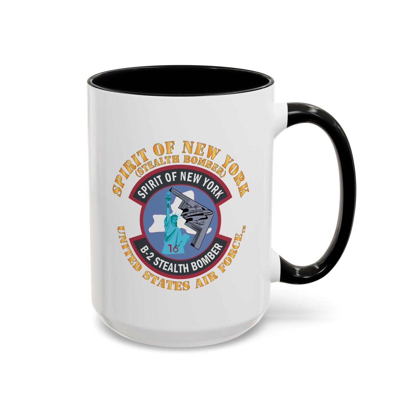 Accent Coffee Mug (11oz & 15oz) - USAF - B2 - Spirit of New York - Stealth Bomber X 300