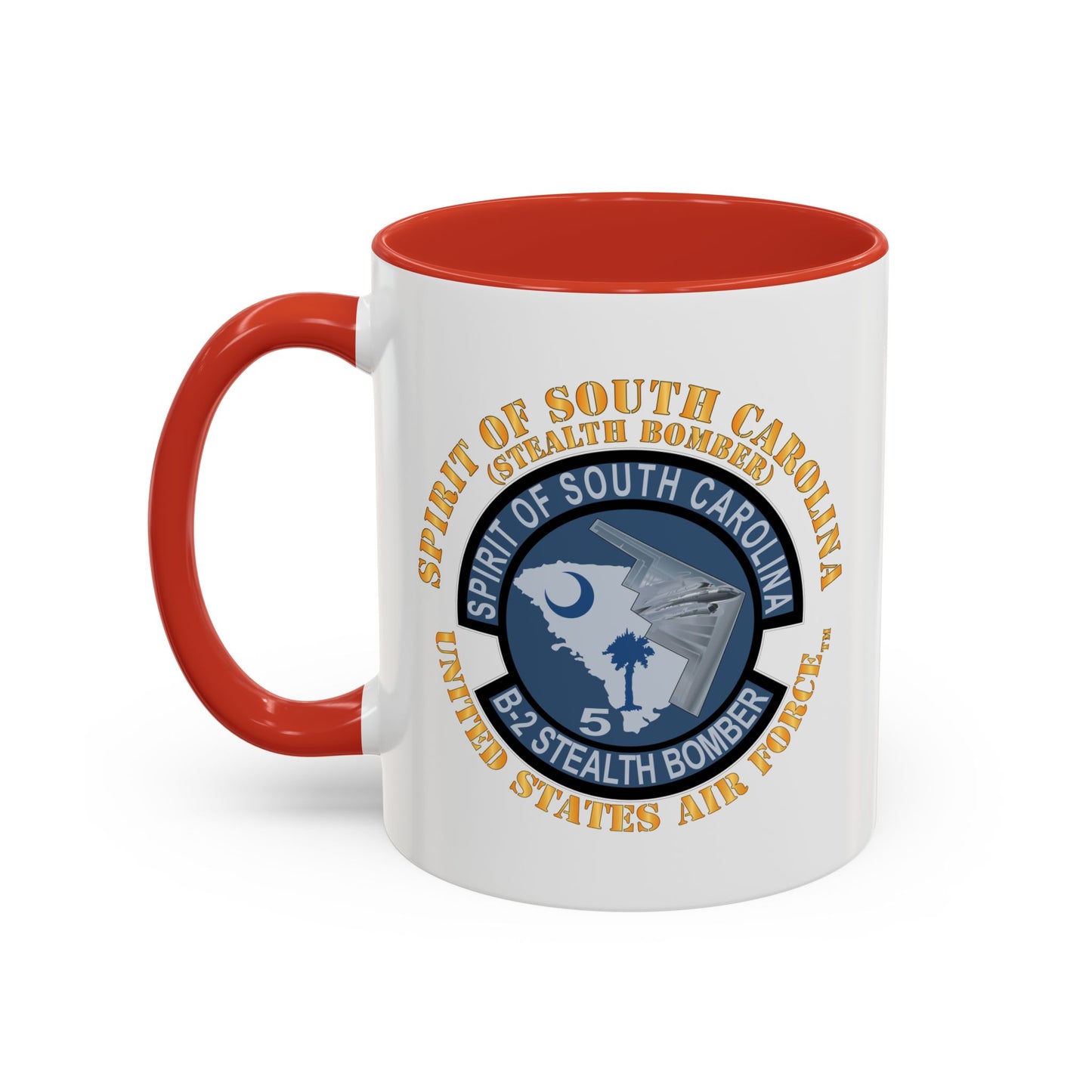 Accent Coffee Mug (11oz & 15oz) - USAF - B2 - Spirit of South Carolina Stealth Bomber X 300