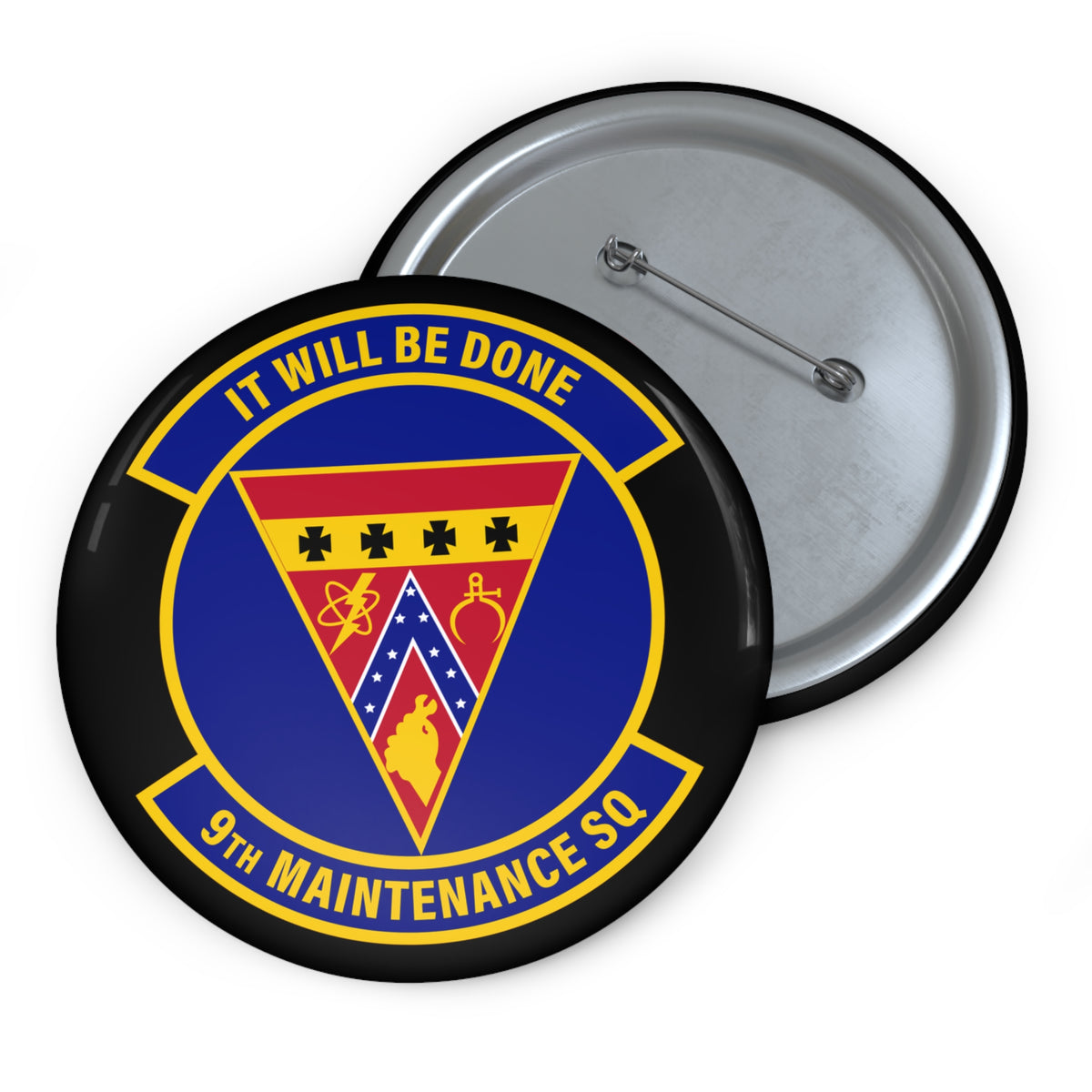 Custom Pin Button - USAF - 9th Maintenance Squadron wo txt X 300