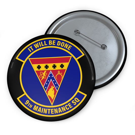 Custom Pin Button - USAF - 9th Maintenance Squadron wo txt X 300